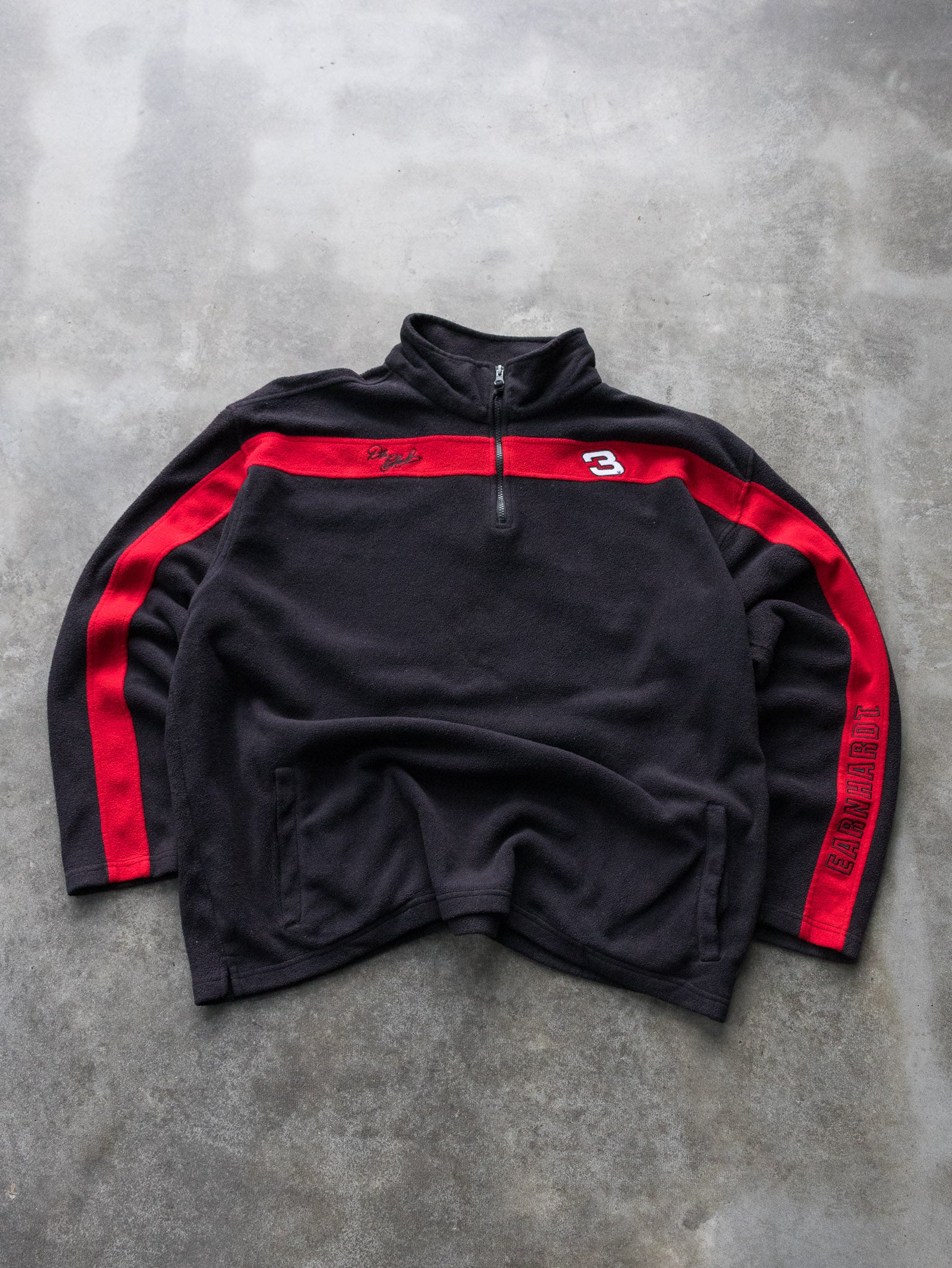 Vintage 00s Dale Earnhardt Quarter Zip Fleece Sweatshirt (2XL)