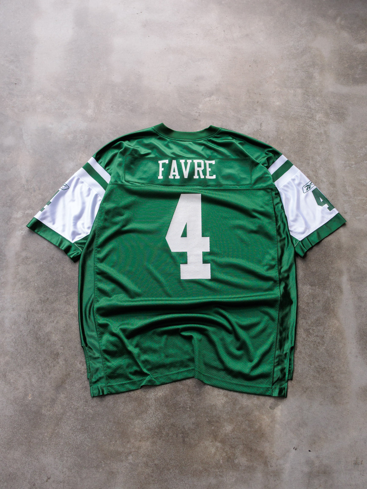 Vintage 00s Green Reebok New York Jets Favre Jersey (XL)