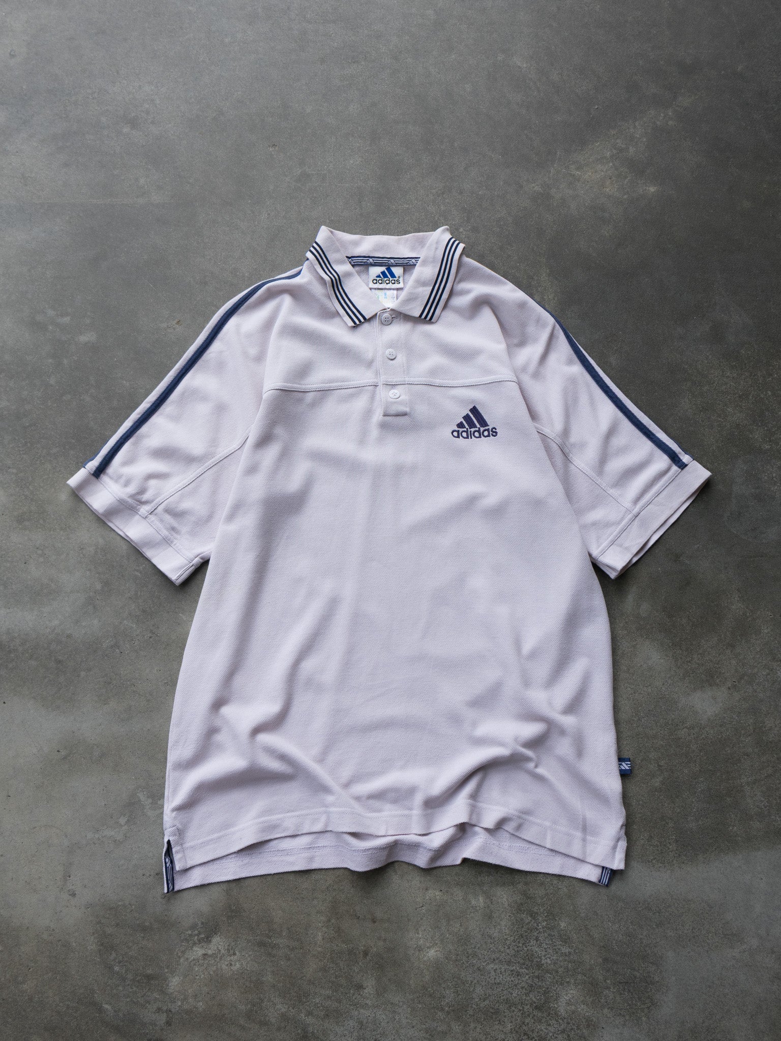Vintage Lilac Adidas 3-Stripe Polo (S)