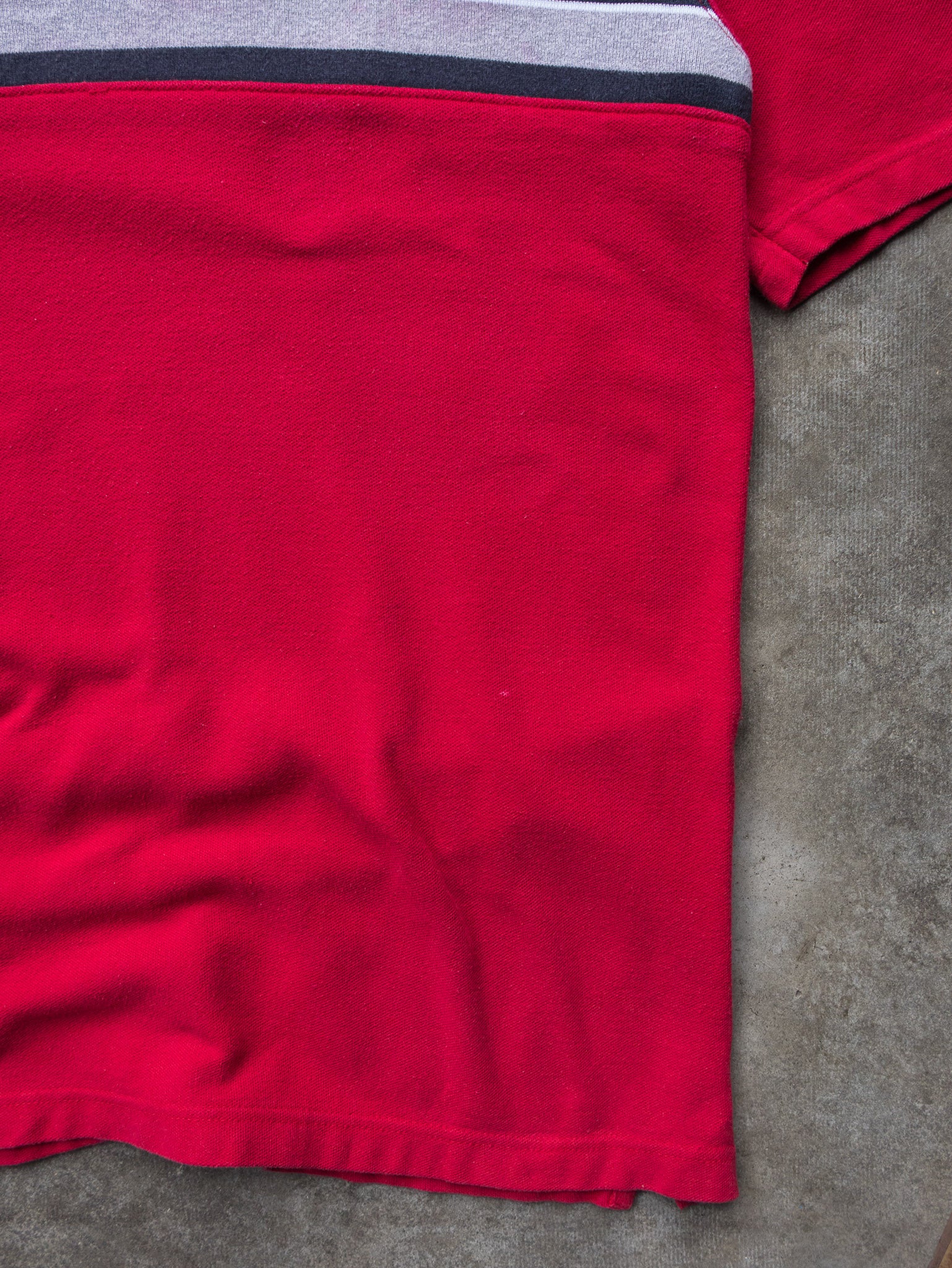Vintage 00s Red Chaps Ralph Lauren Striped Tee (M)