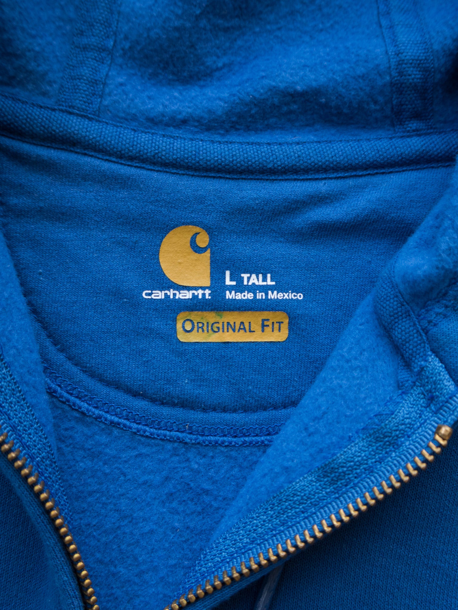 Vintage Carhartt Blue Zip Hoodie (L)