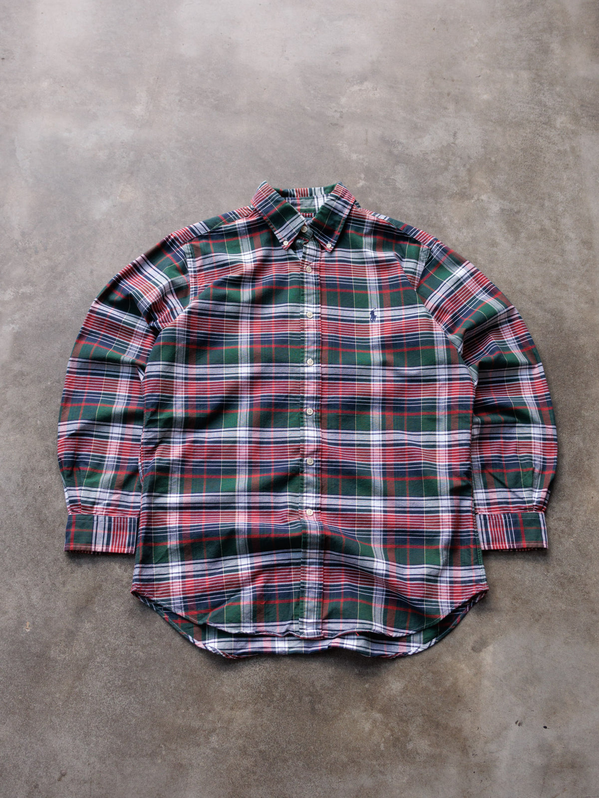 Vintage Green Plaid Ralph Lauren Shirt (M)