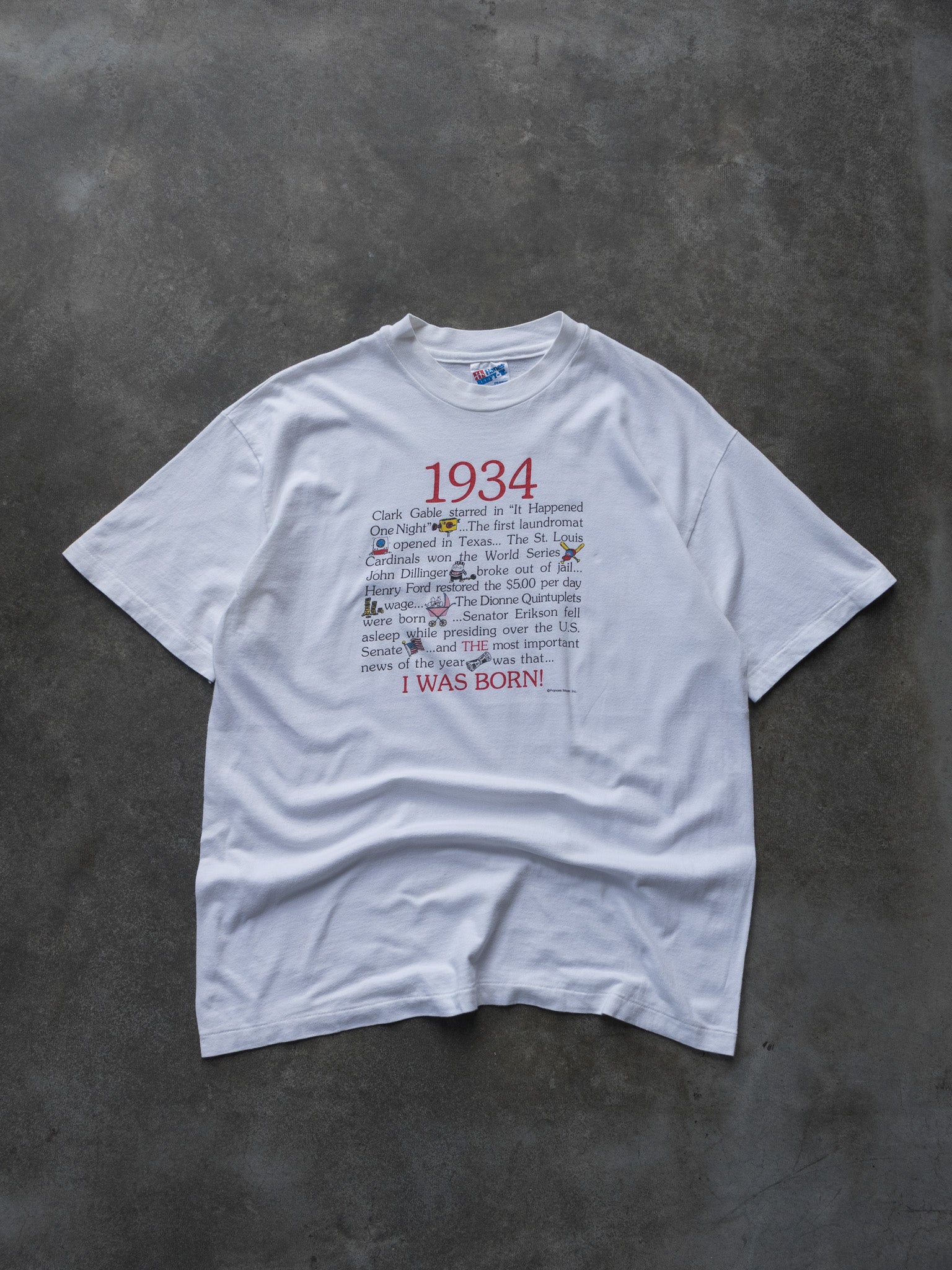 Vintage 1934 I Was Born! Tee (L)