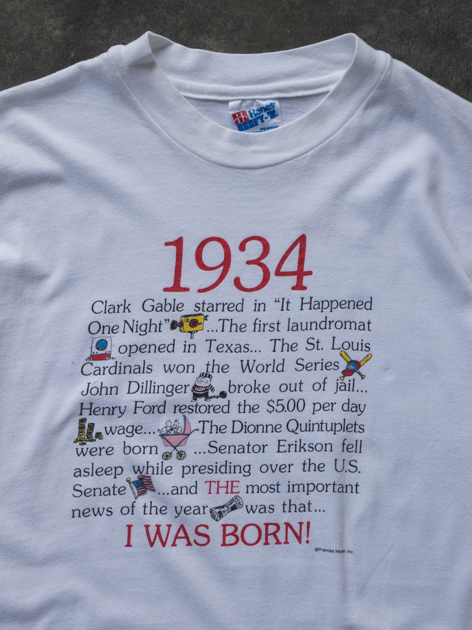 Vintage 1934 I Was Born! Tee (L)