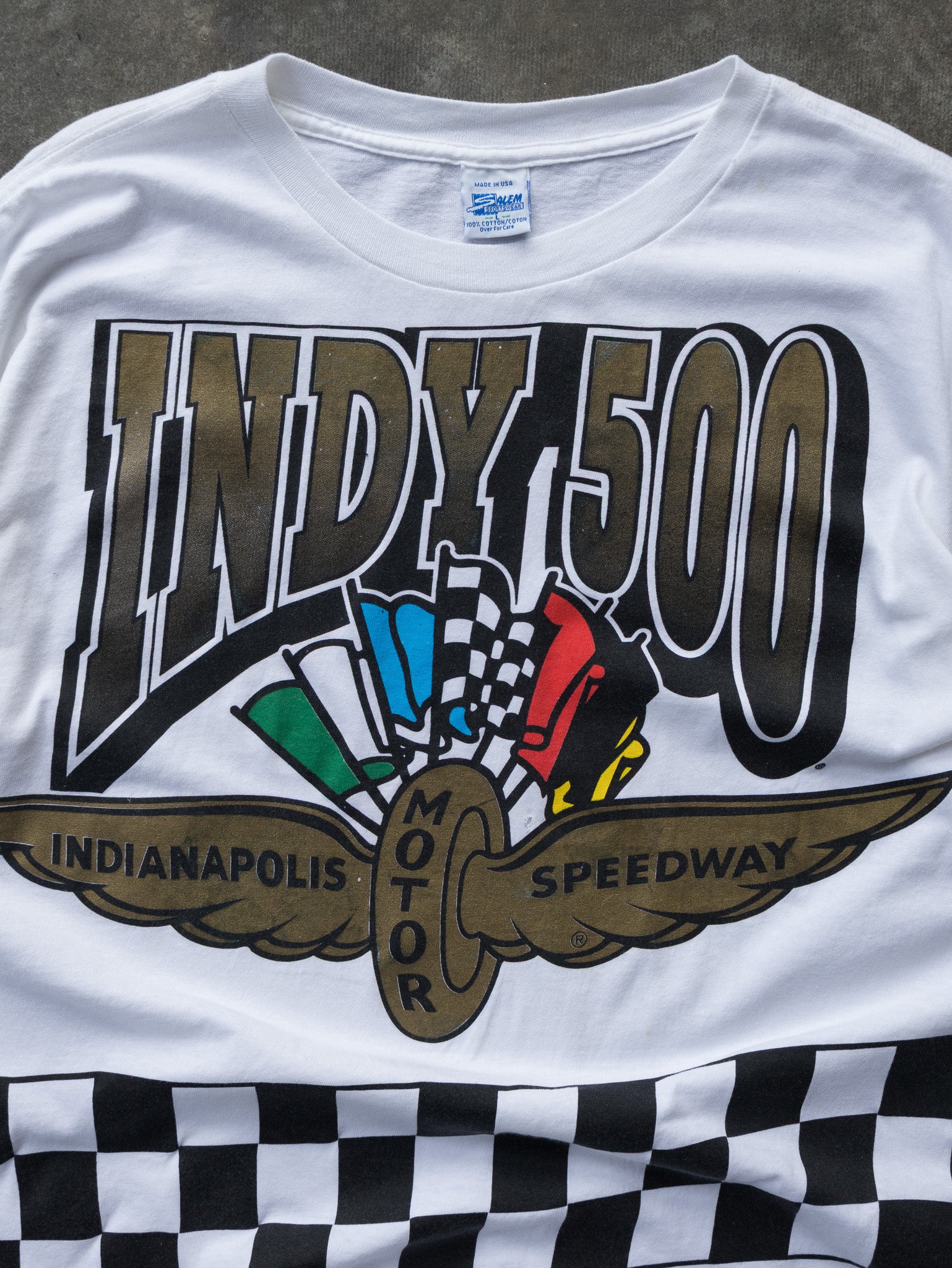 Vintage White Indy 500 Tee (L)