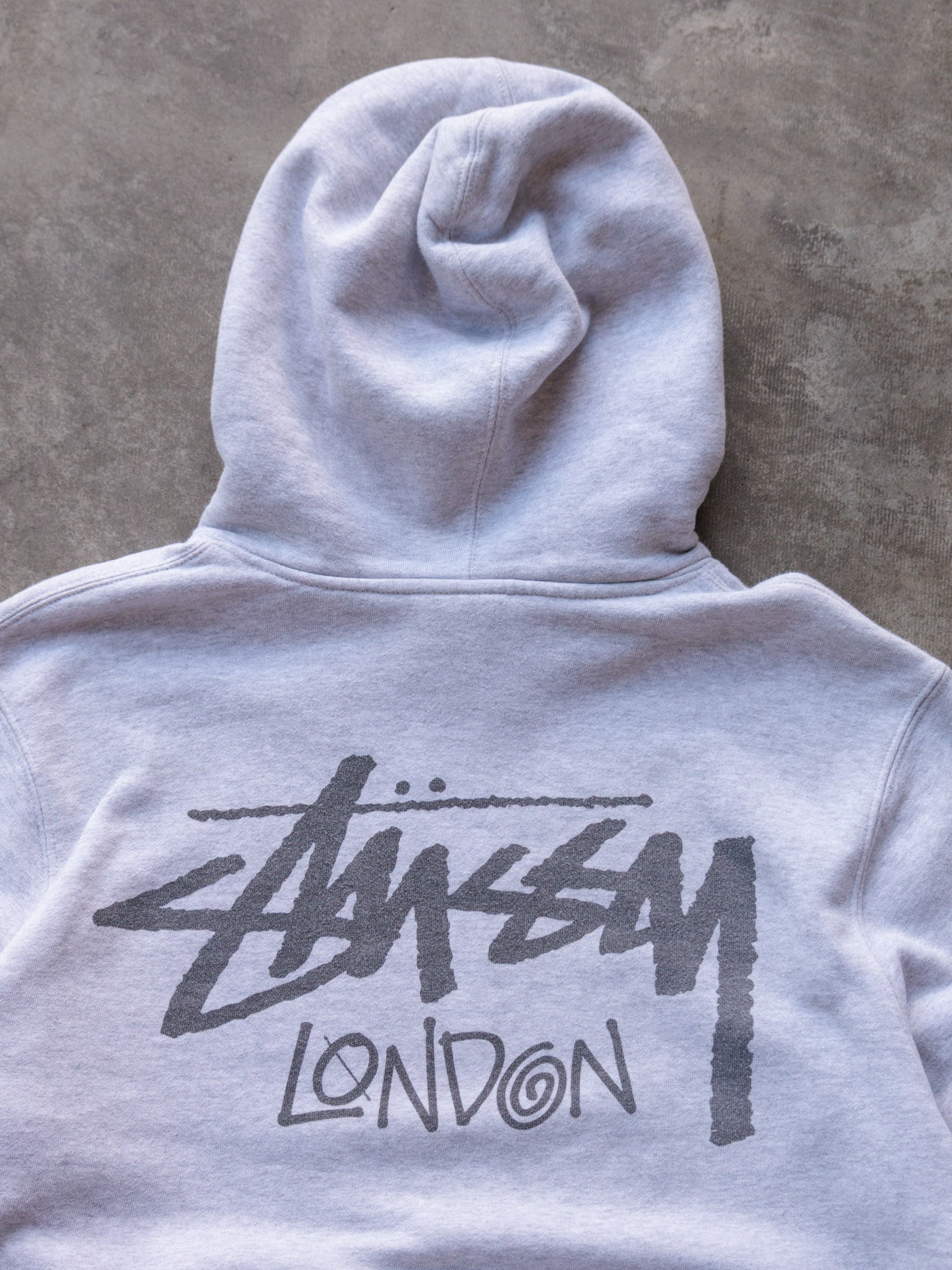 Vintage Grey Stussy London Hoodie (M)