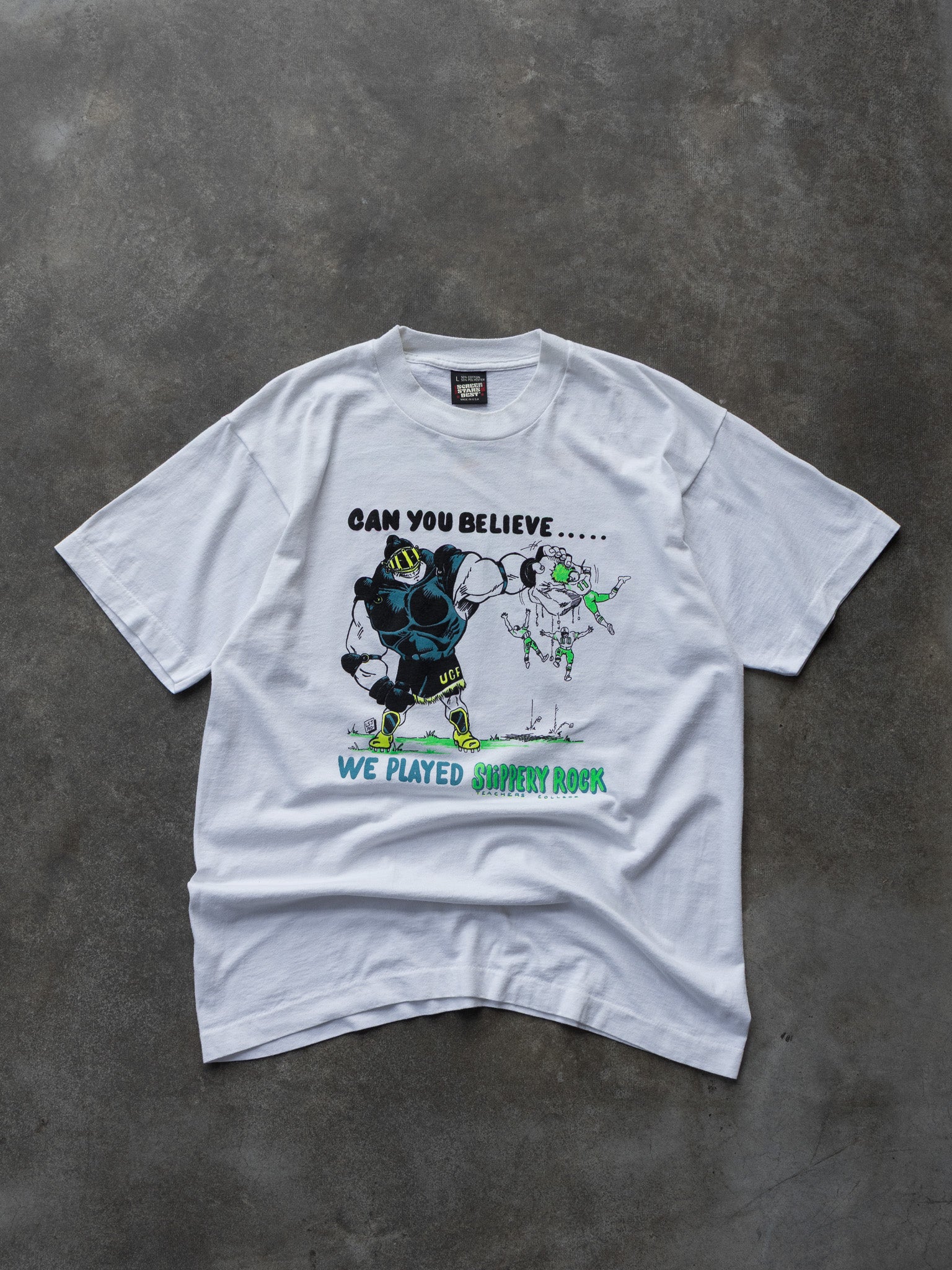 Vintage 1990 UCF vs Slippery Rock Tee (L)