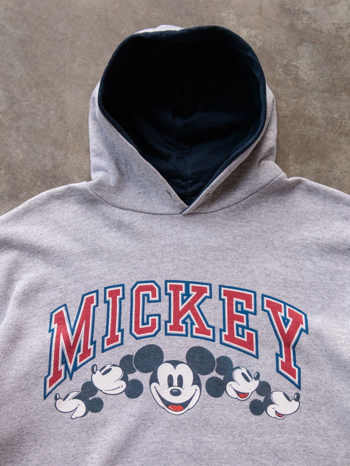 Vintage 90s Grey Disney Mickey Mouse Hoodie (XL)
