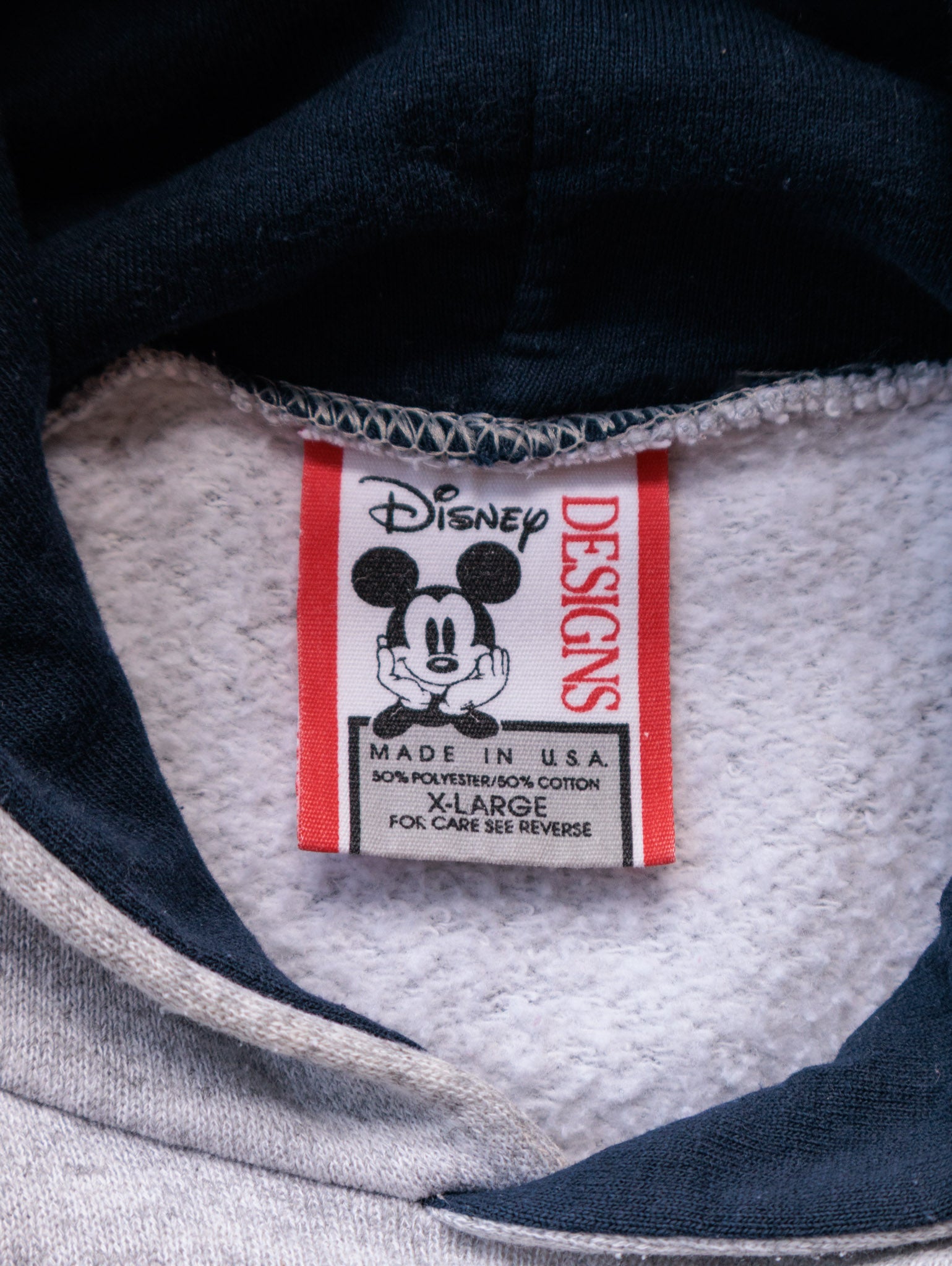 Vintage 90s Grey Disney Mickey Mouse Hoodie (XL)