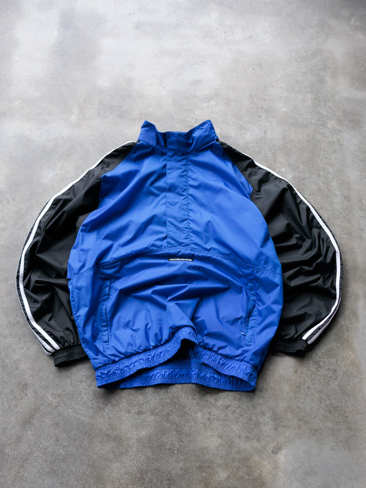 Vintage 90s Blue & Black Adidas Windbreaker (L)