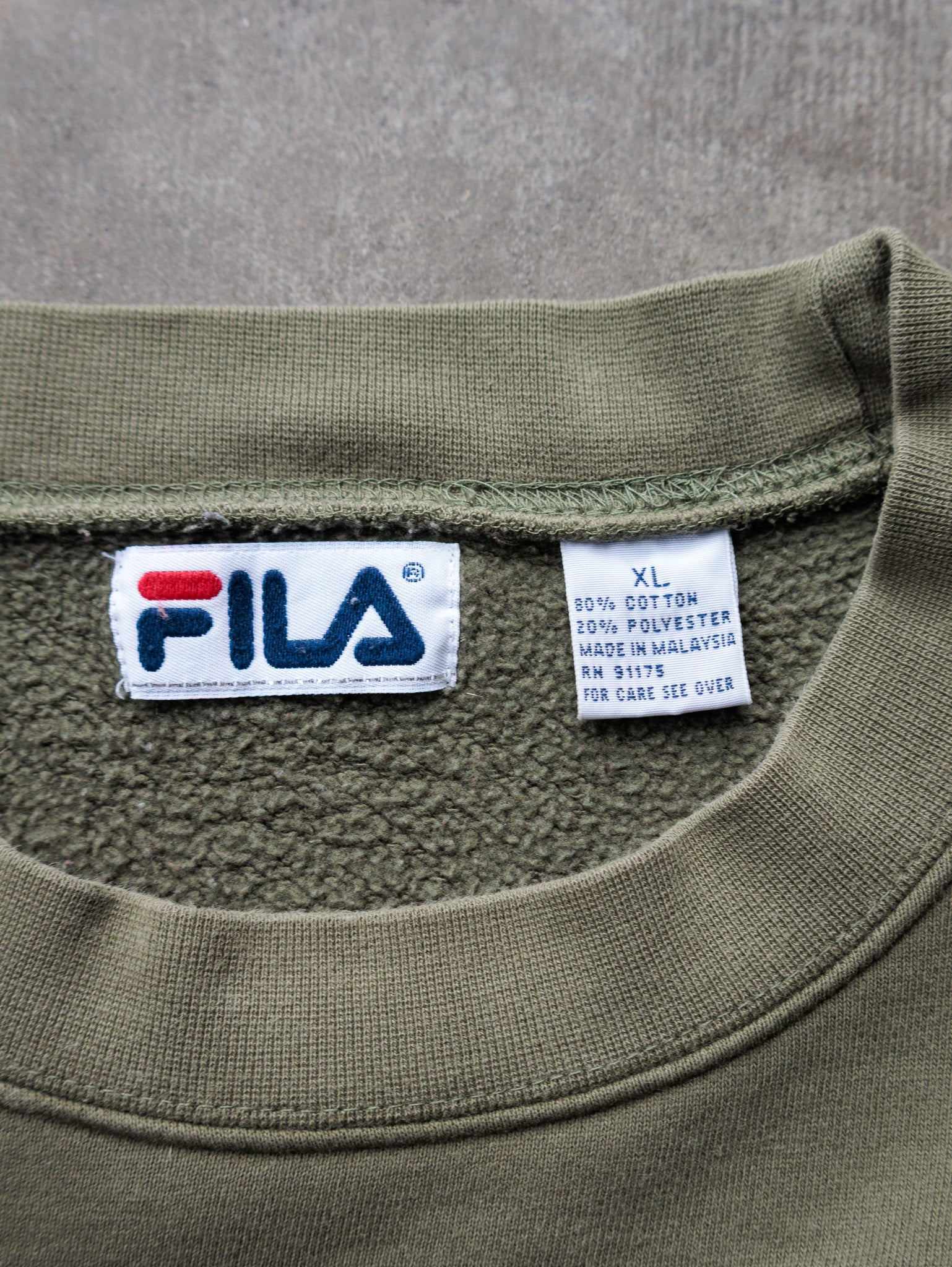Vintage 90s Khaki Fila Italia Sweatshirt (XL)