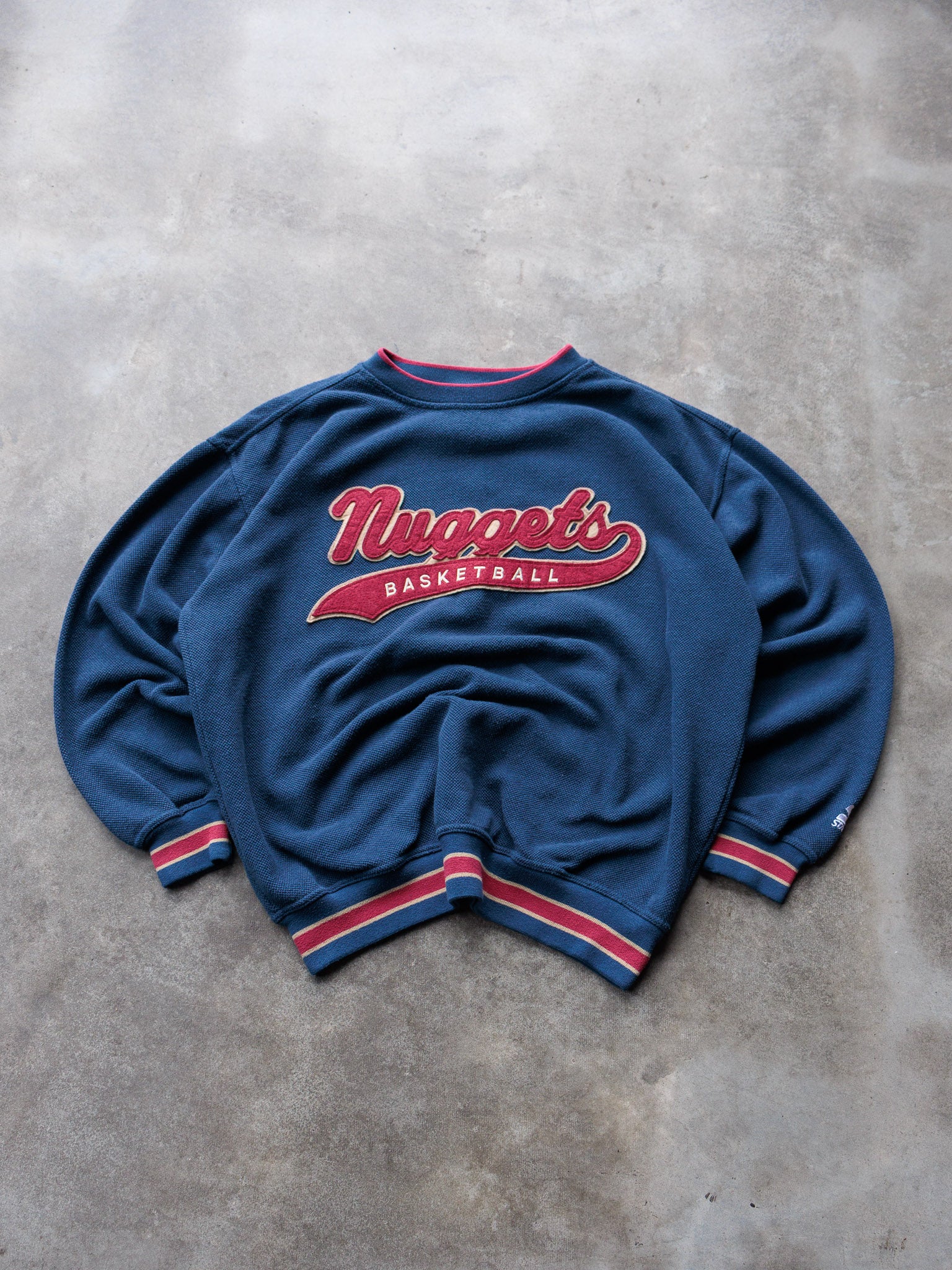 Vintage 90s Navy Starter Denver Nuggets Sweatshirt (L)