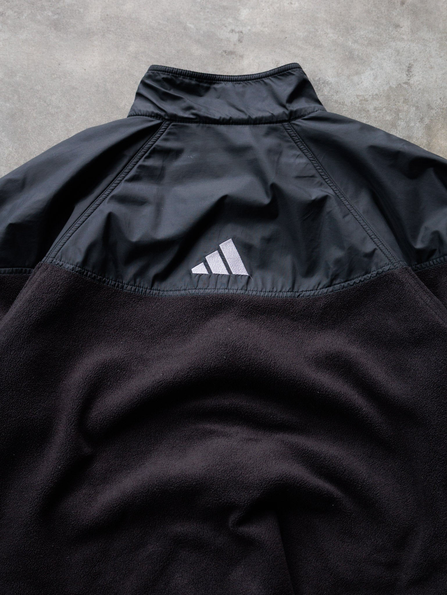 Vintage 00s Black Adidas Full Zip Fleece Jacket (L)