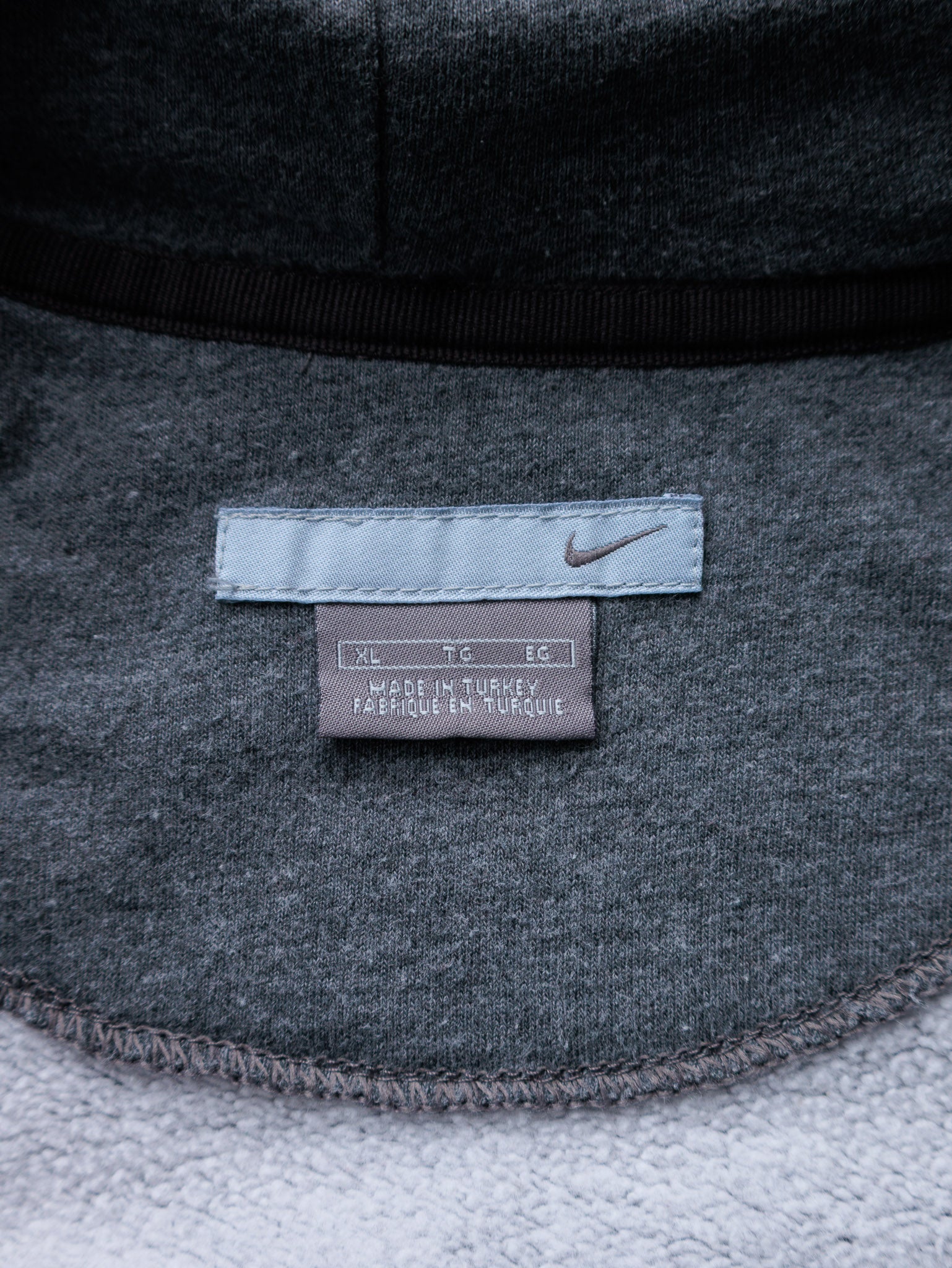 Vintage 00s Grey Nike Full Zip Hoodie (XL)