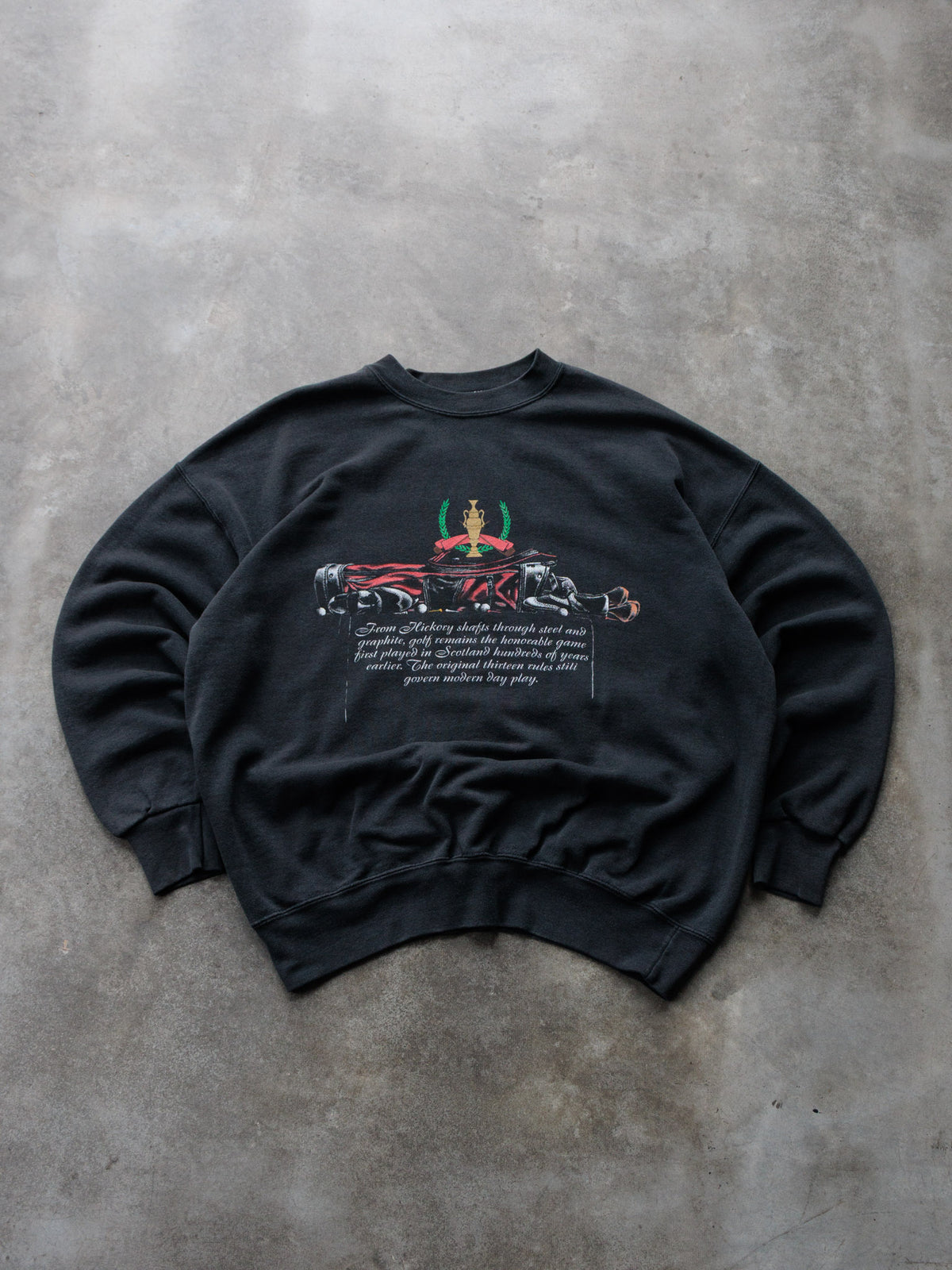 Vintage 90s Black Golf Sweatshirt (XL)