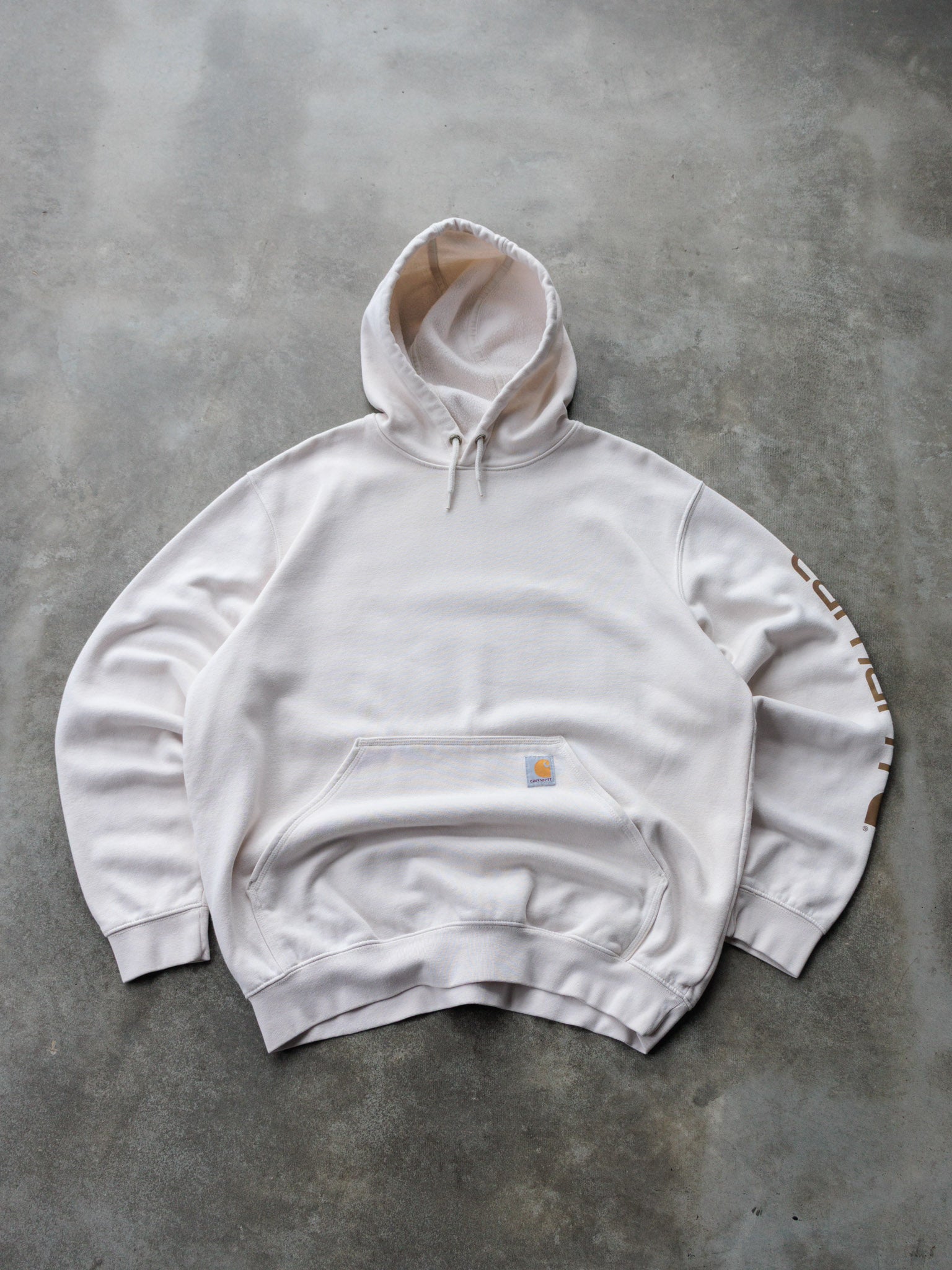 Vintage Beige Carhartt Hoodie (L)