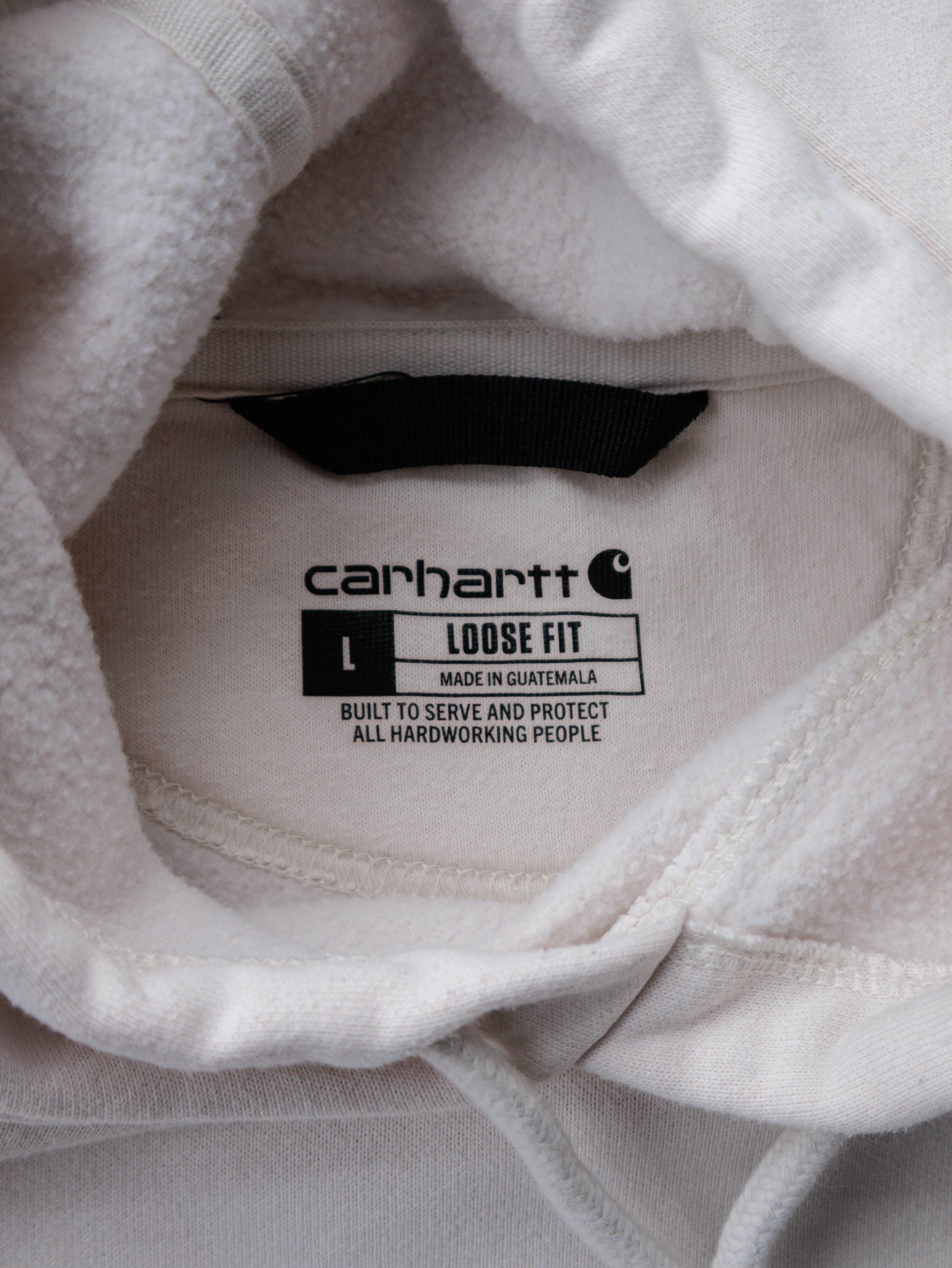 Vintage Beige Carhartt Hoodie (L)