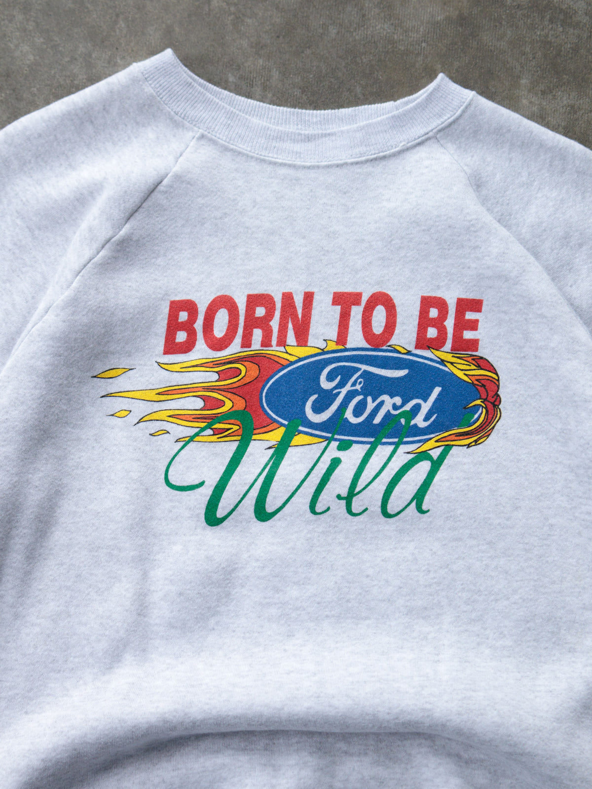 Vintage 90s Grey Ford Born To Be Wild Sweatshirt (L)