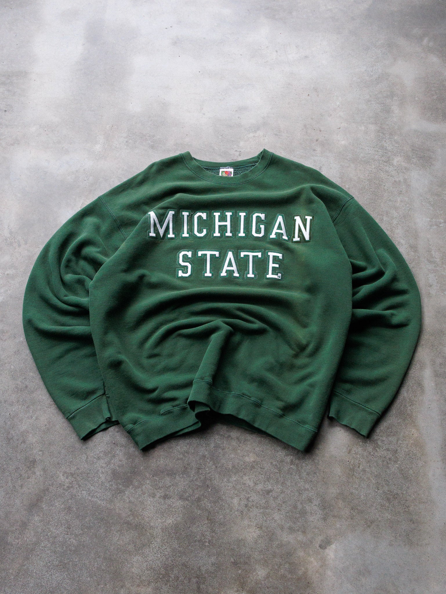 Vintage 90s Fruit of the Loom Michigan State Sweatshirt (2XL)