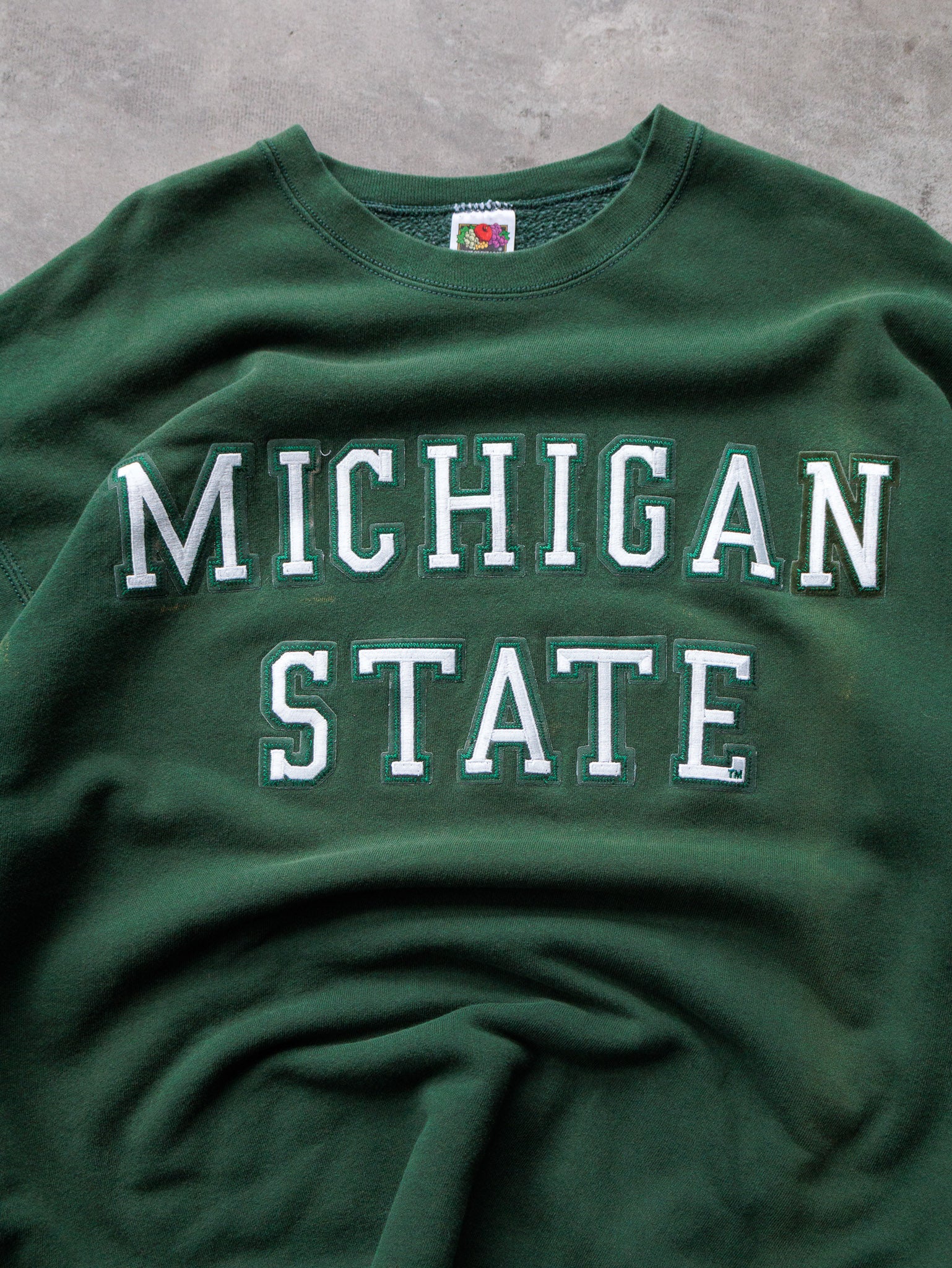 Vintage 90s Fruit of the Loom Michigan State Sweatshirt (2XL)