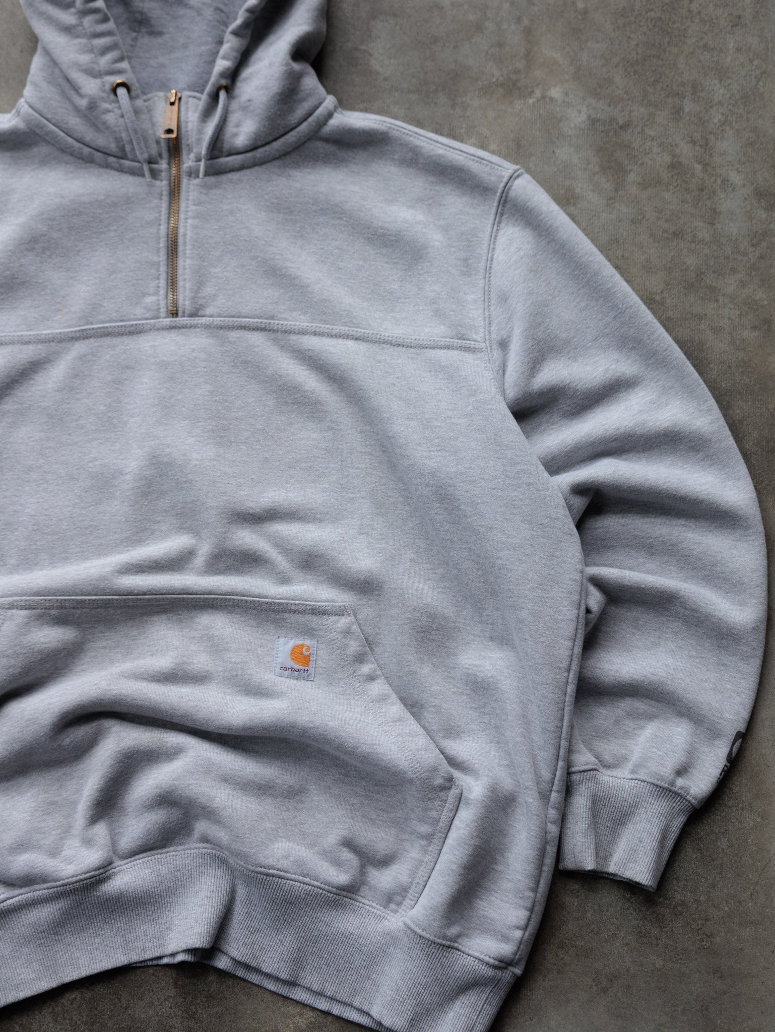 Vintage Grey Carhartt Hoodie (XL)