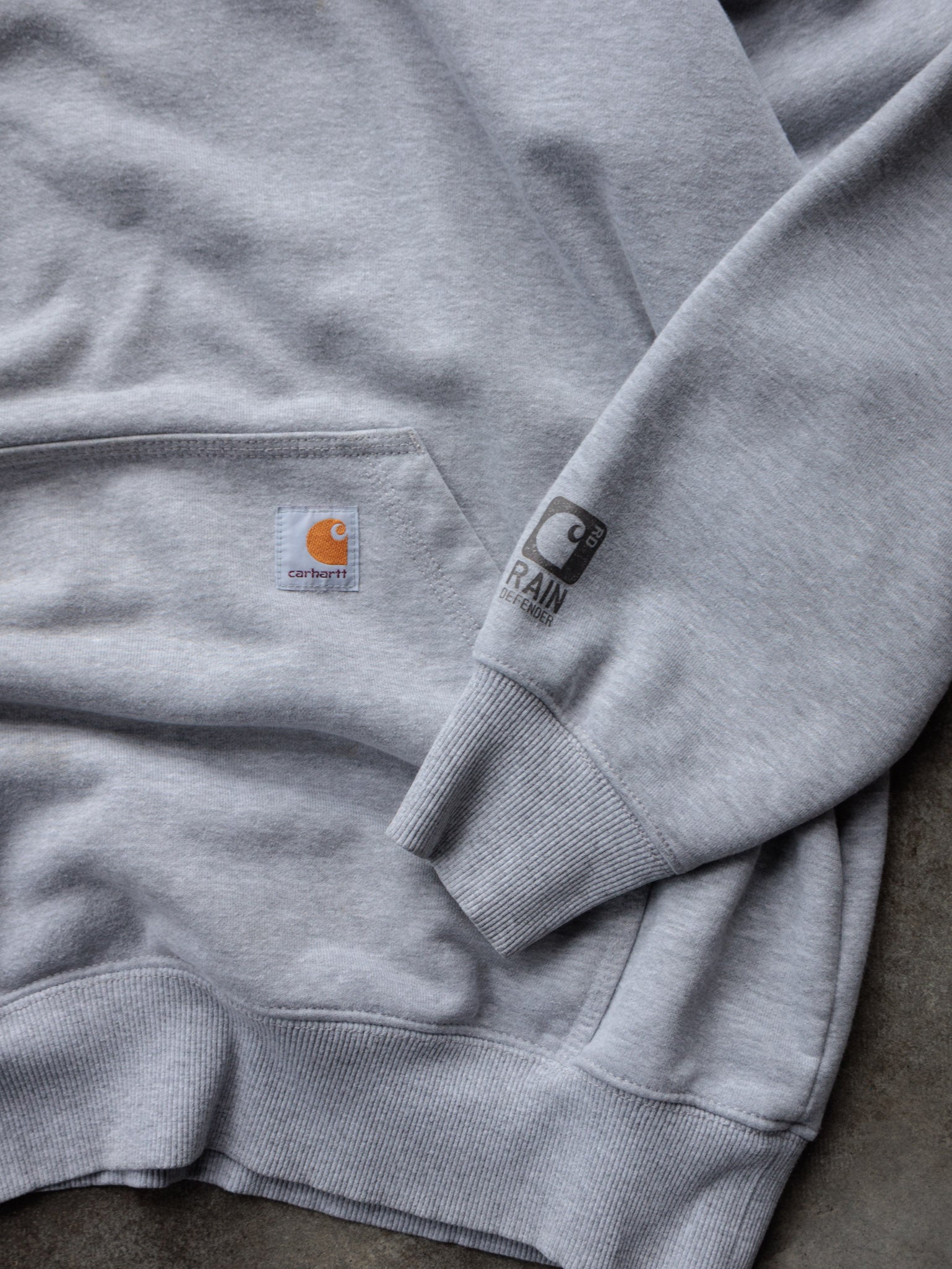 Vintage Grey Carhartt Hoodie (XL)