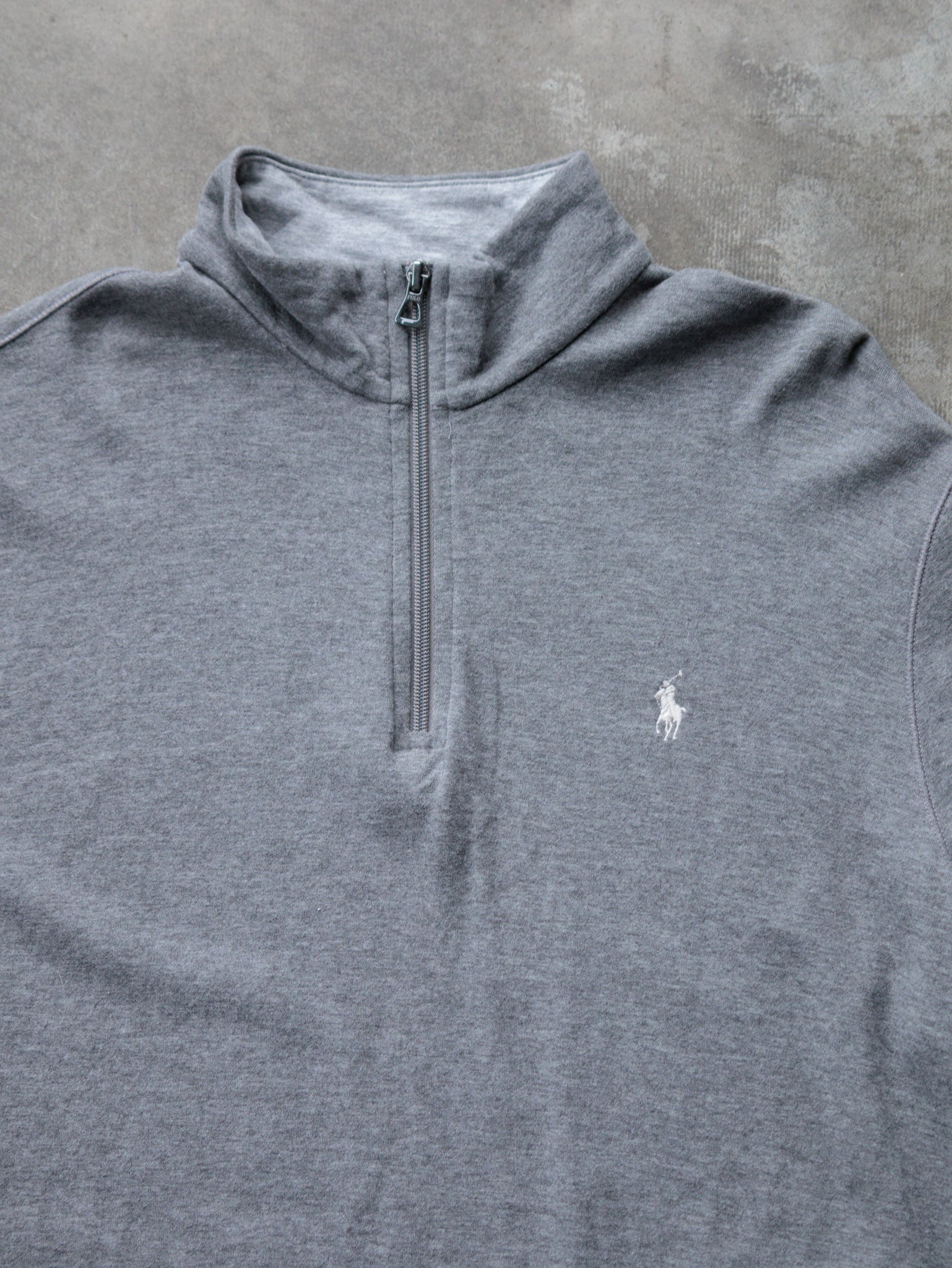 Vintage Grey Polo Ralph Lauren Quarter Zip (L)