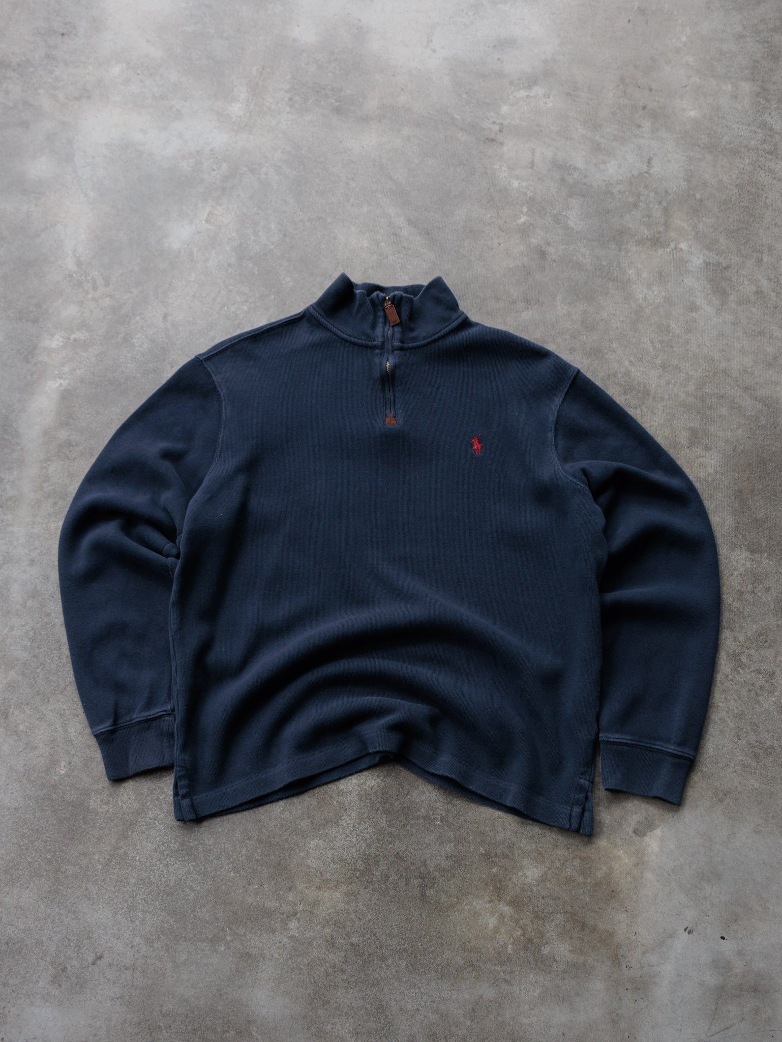 Vintage Navy Polo Ralph Lauren Quarter Zip (M)