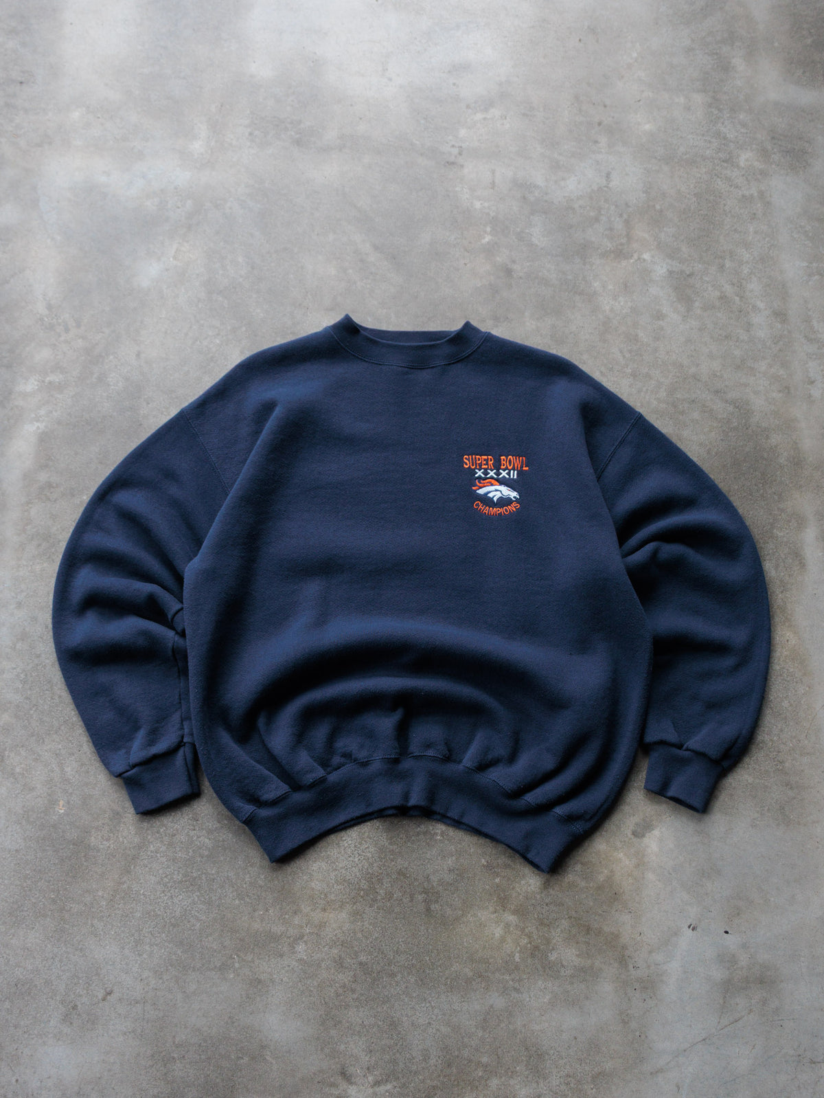 Vintage 1998 Navy Denver Broncos Super Bowl Champions Sweatshirt (L)