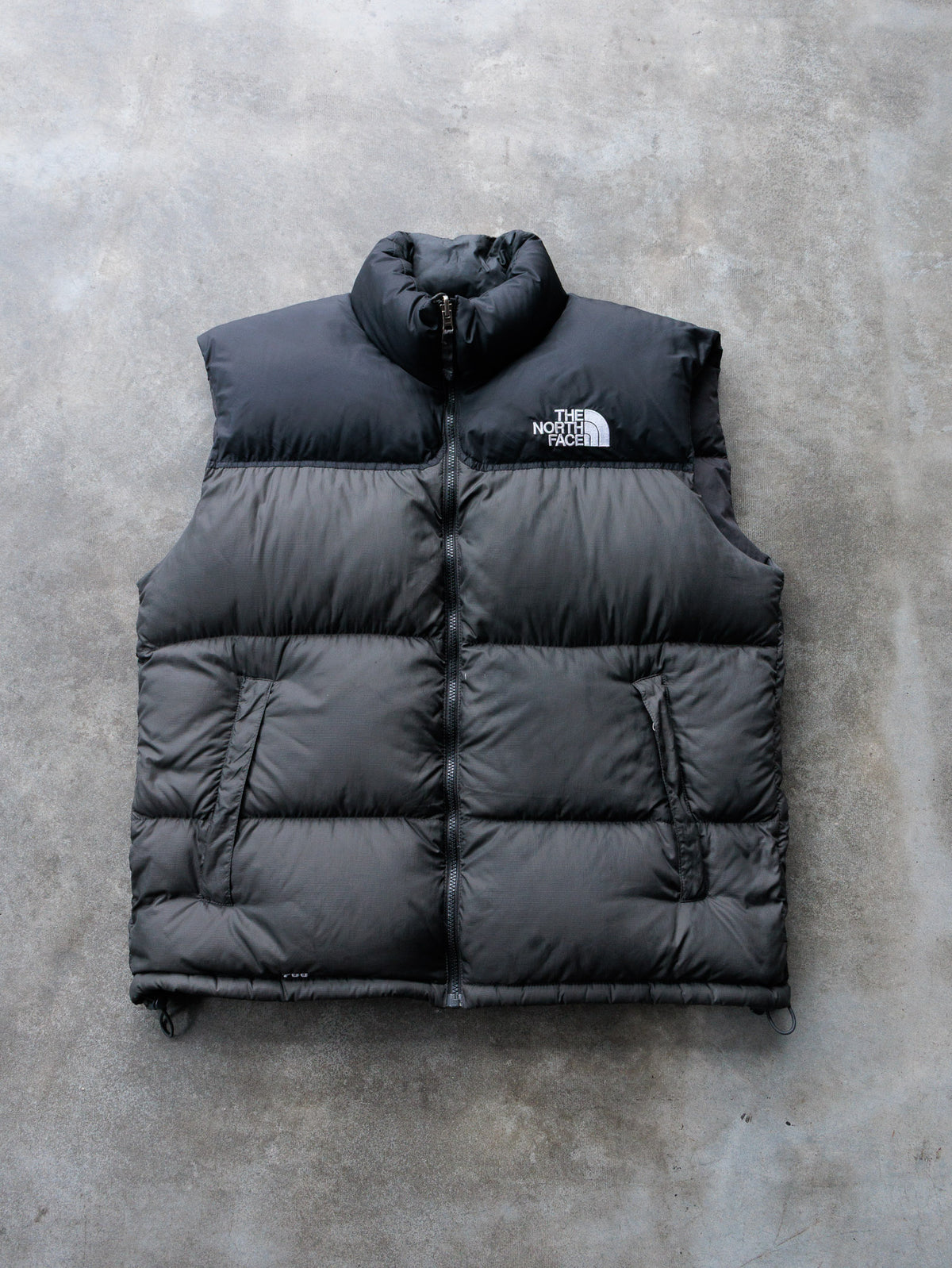 Vintage 00s Grey & Black The North Face 700 Nuptse Puffer Vest (XL)