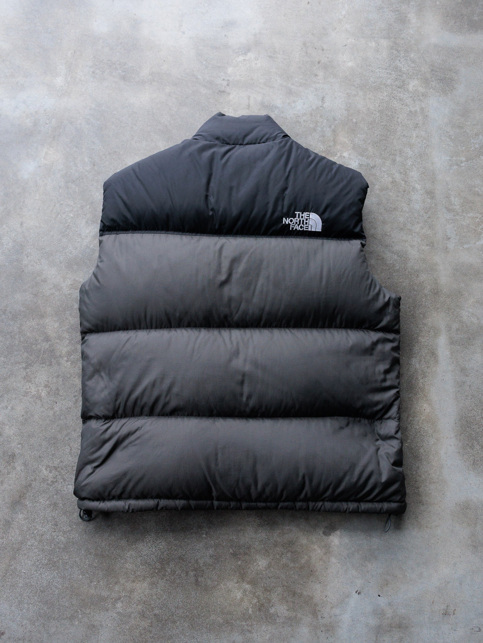 Vintage 00s Grey & Black The North Face 700 Nuptse Puffer Vest (XL)