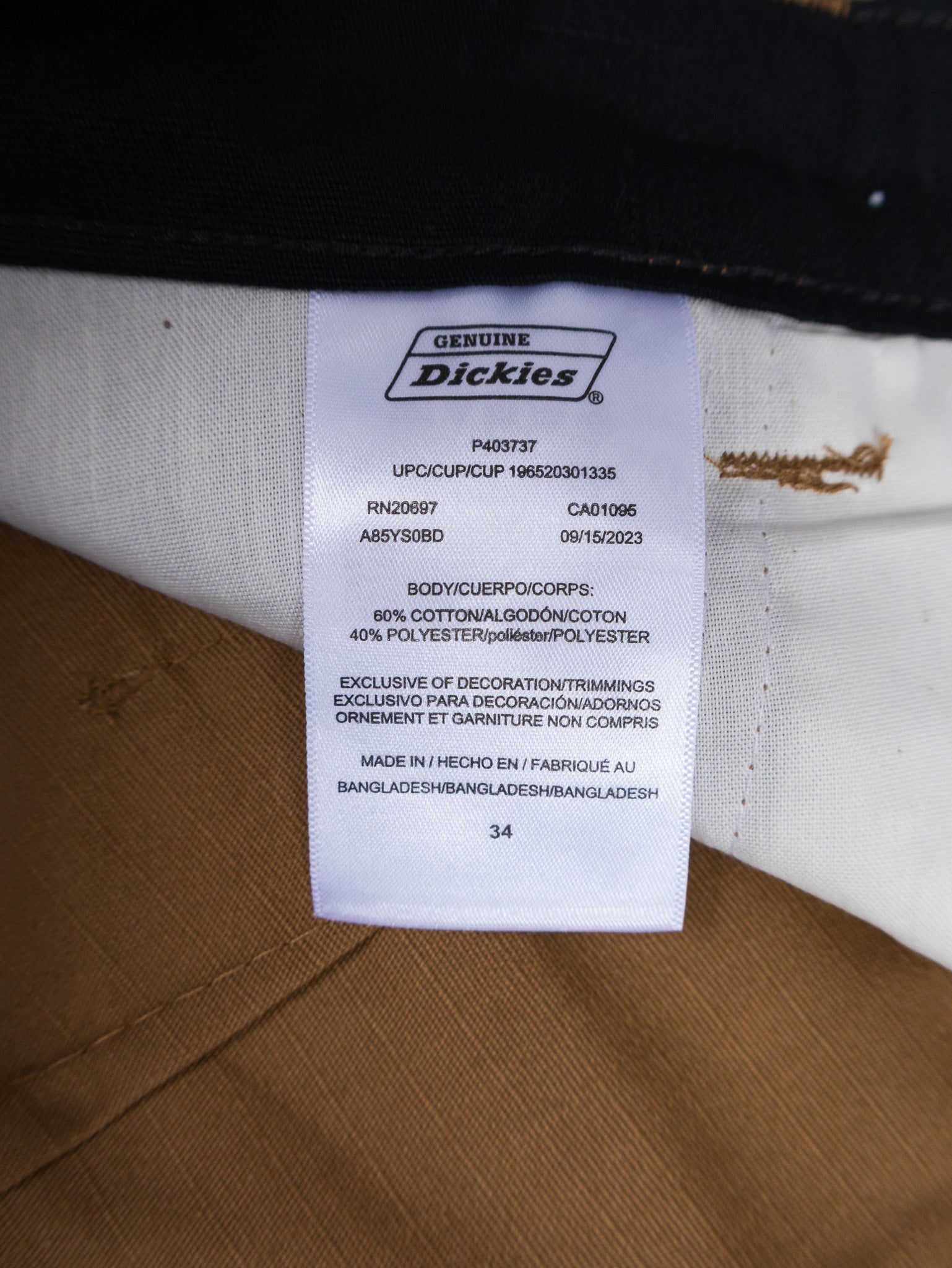 Vintage Brown Dickies Ripstop Cargo Shorts (W34)