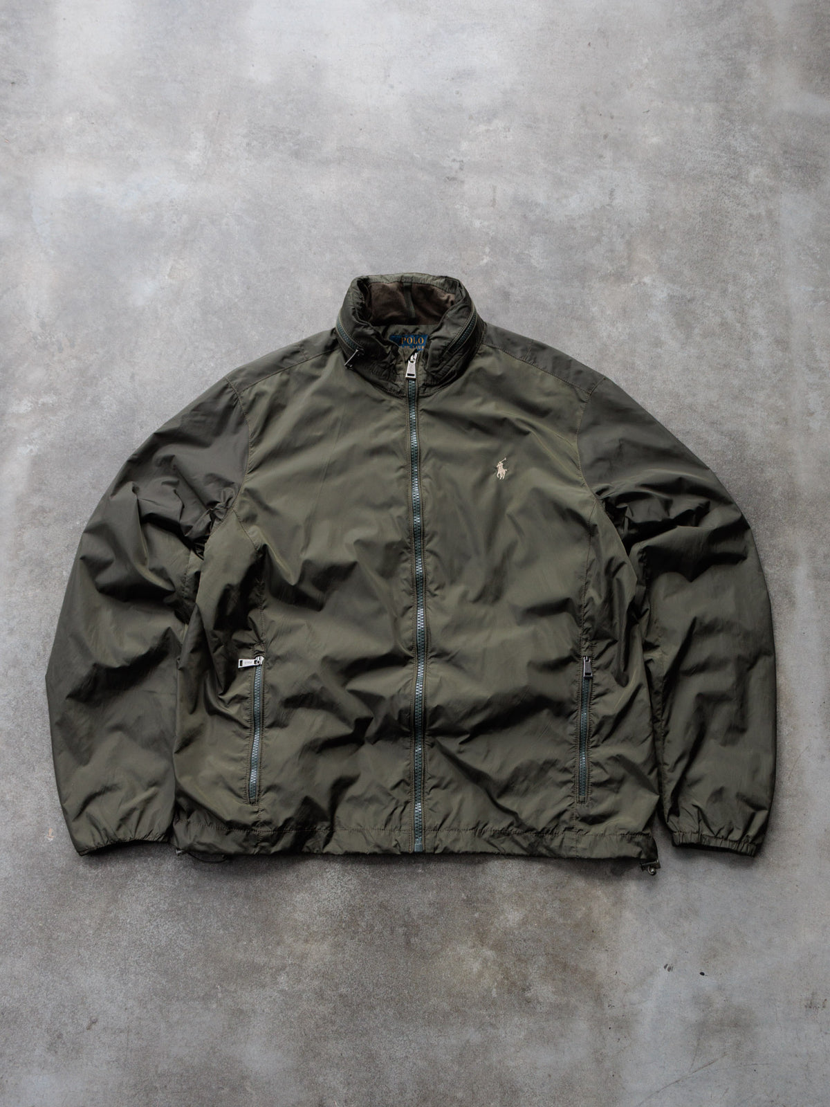 Vintage Green Polo Ralph Lauren Windbreaker (L)