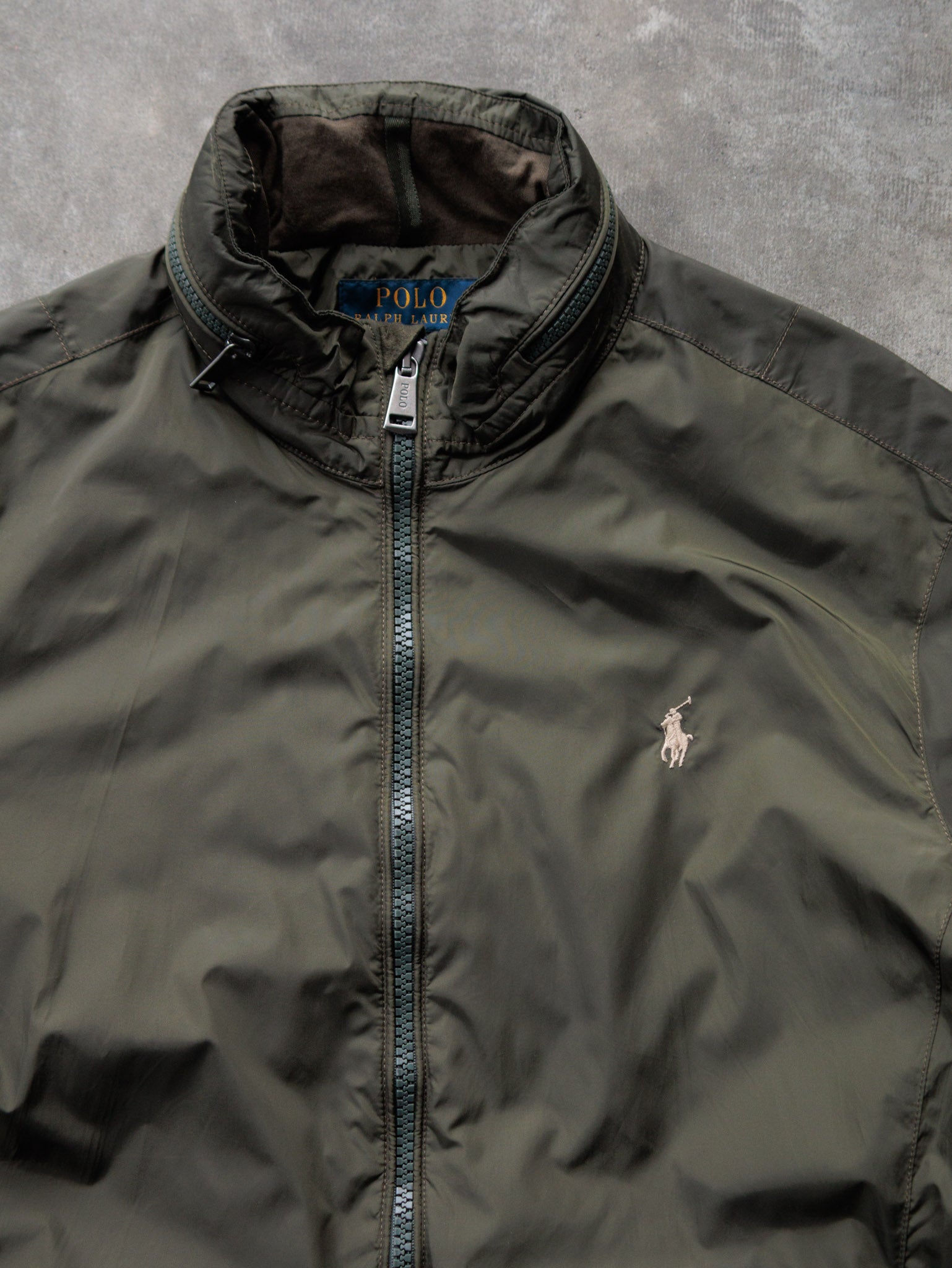 Vintage Green Polo Ralph Lauren Windbreaker (L)