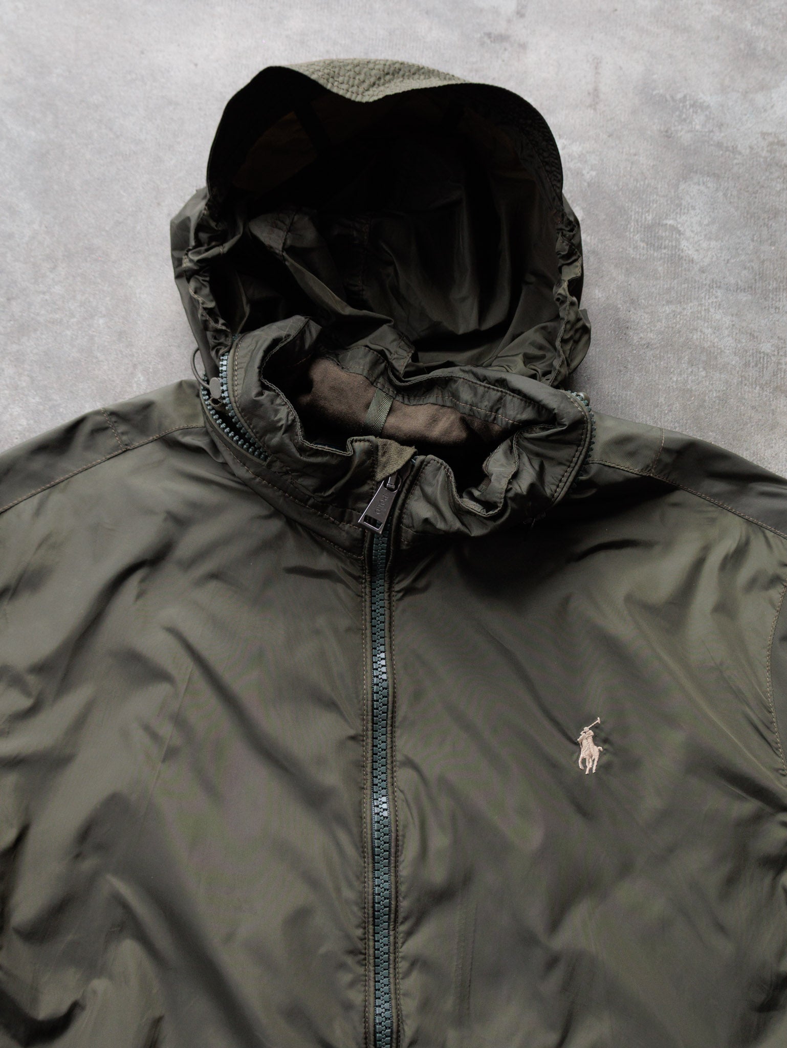 Vintage Green Polo Ralph Lauren Windbreaker (L)