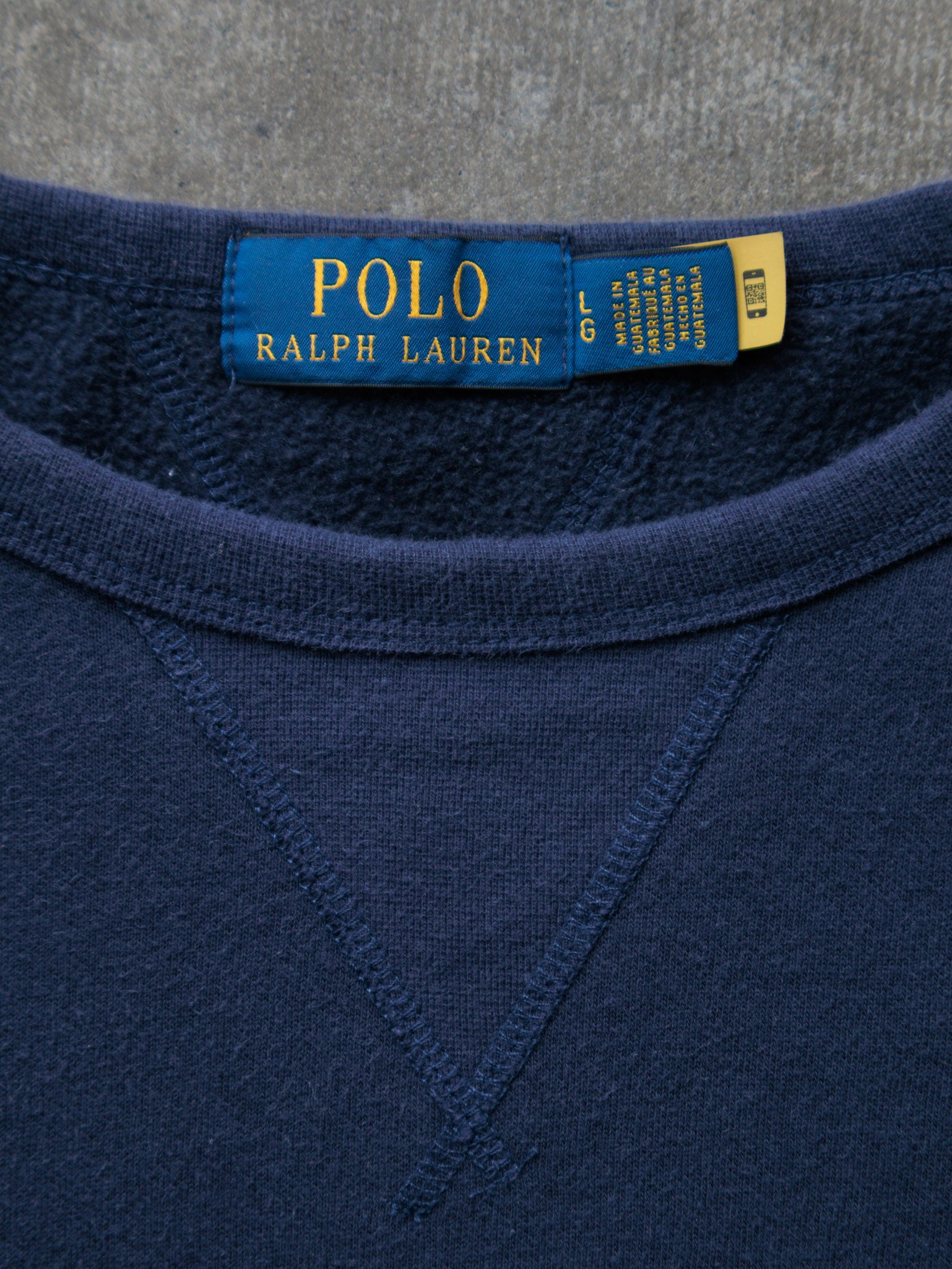 Vintage Navy Polo Ralph Lauren Sweatshirt (L)