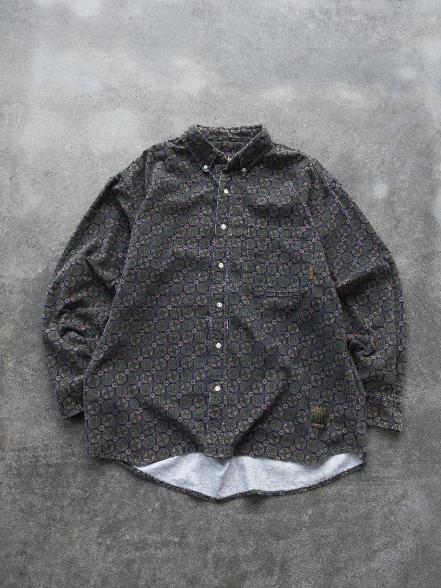 Vintage Timberland Patterned Cord Shirt (L)