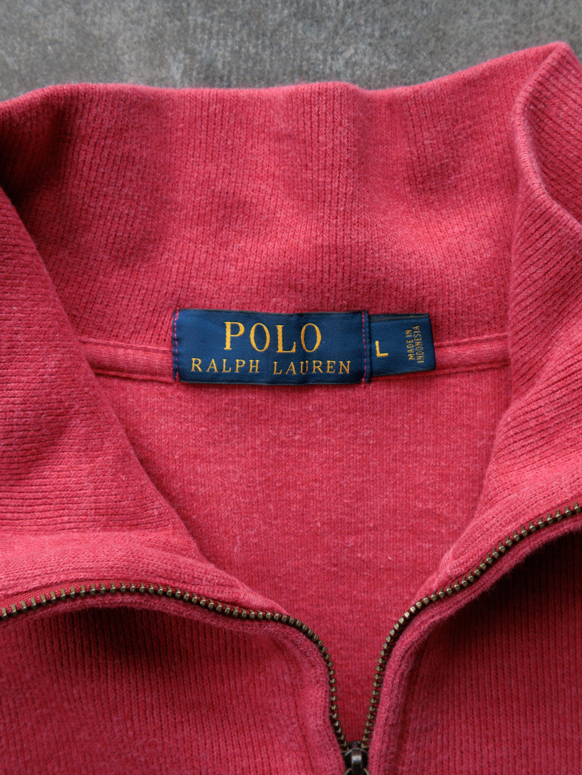 Vintage 00s Pink Polo Ralph Lauren Knit Quarter Zip (L)