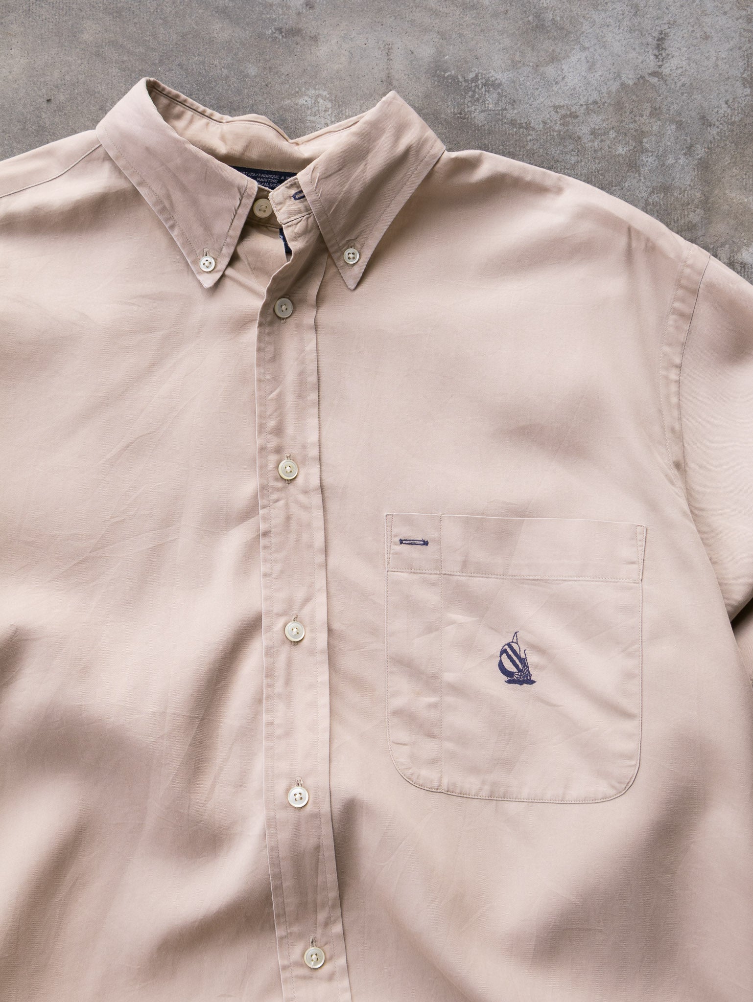 Vintage 00s Beige Nautica Shirt (M)