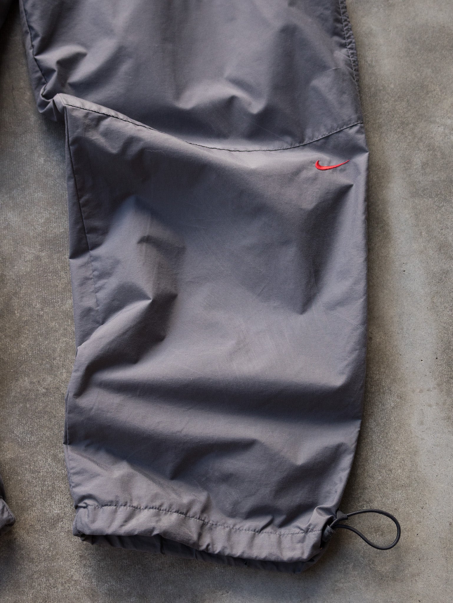 Vintage Grey & Red Nike Track Pants (L)