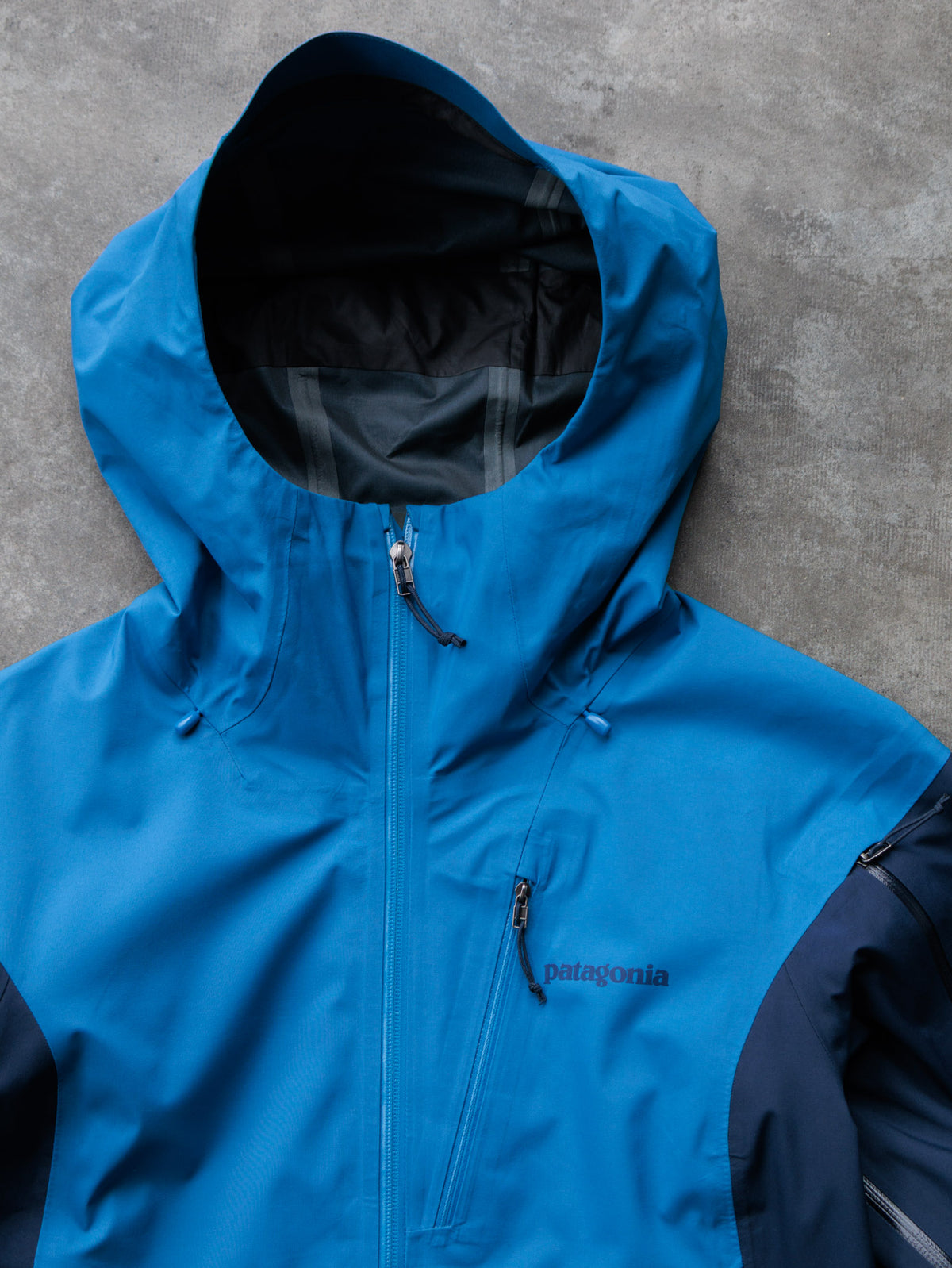 Vintage Navy Patagonia Colourblock Jacket (Women's M)