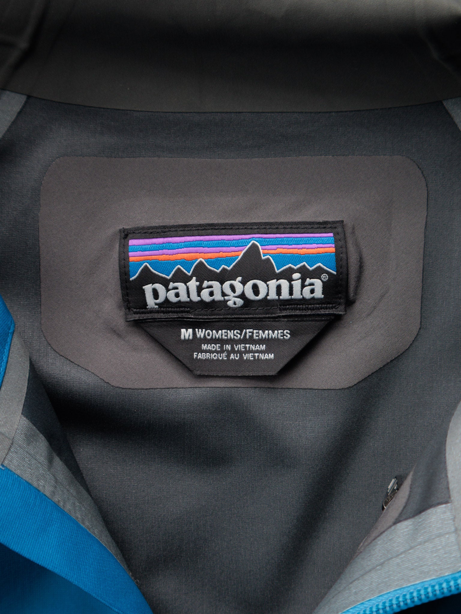 Vintage Navy Patagonia Colourblock Jacket (Women's M)