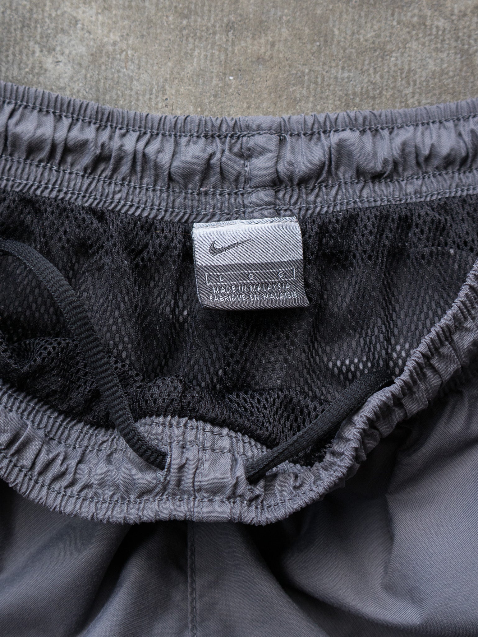 Vintage Grey & Red Nike Track Pants (L)