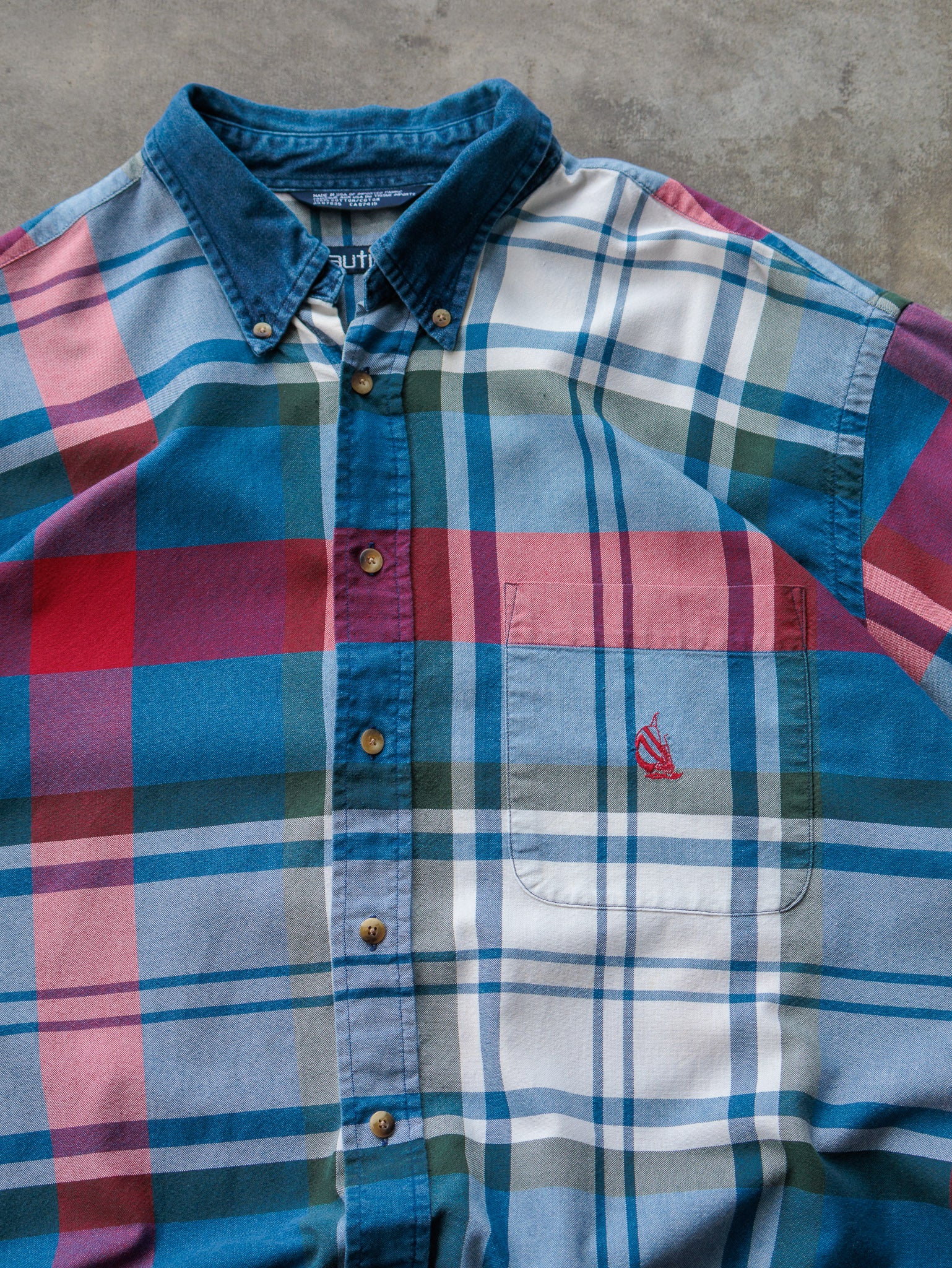 Vintage 90s Multi Colour Nautica Plaid Shirt (XL)