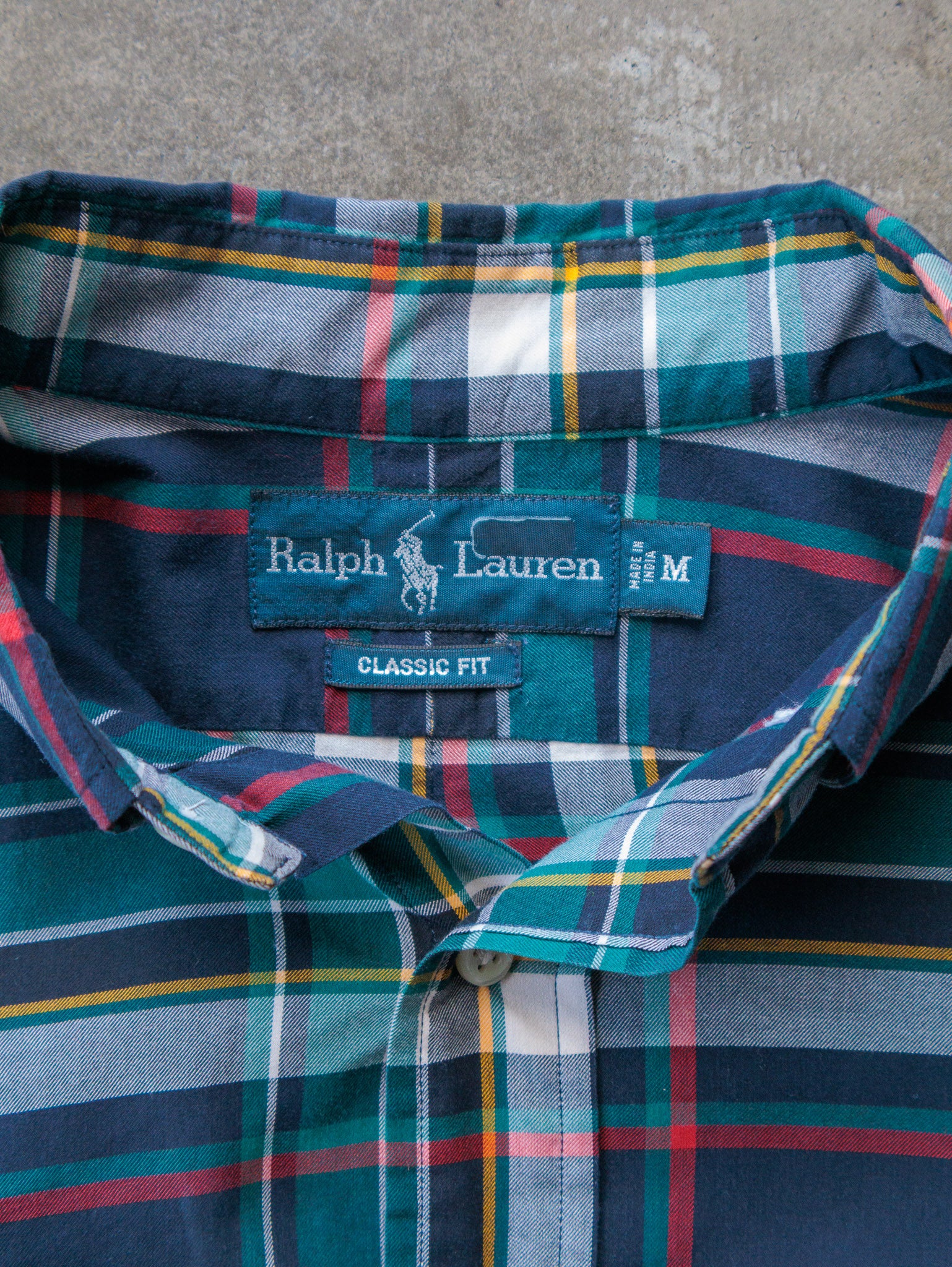 Vintage Green Plaid Ralph Lauren Shirt (M)