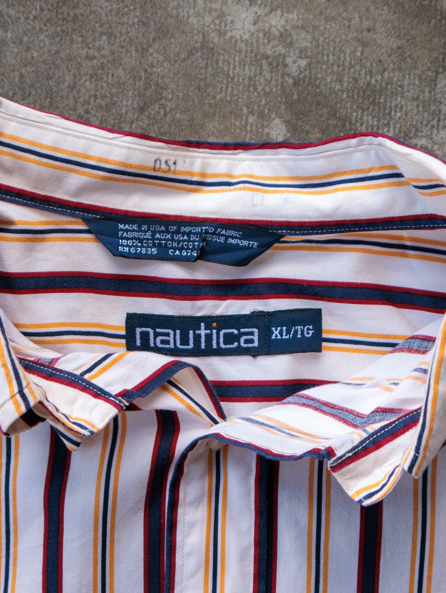 Vintage 90s Multi Colour Nautica Striped Shirt (XL)