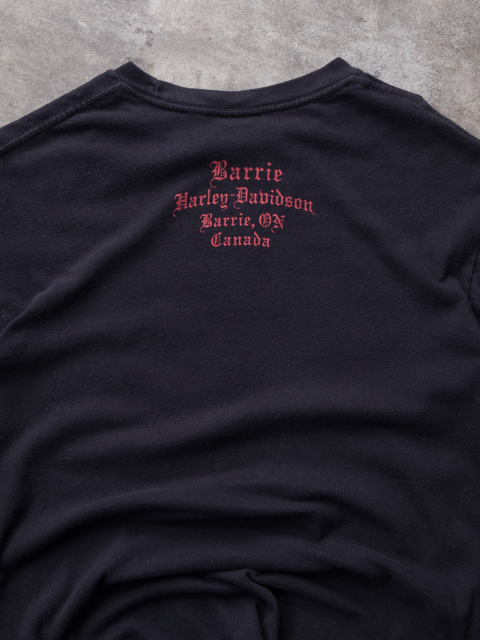 Vintage Black Harley-Davidson Barrie Ontario Tee (L)
