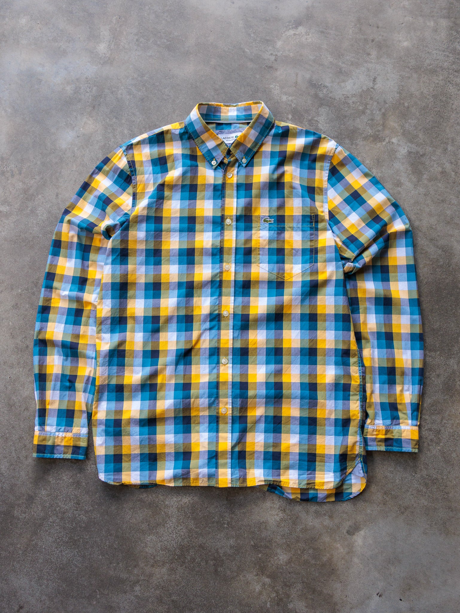 Vintage Multi Colour Lacoste Checked Shirt (M)