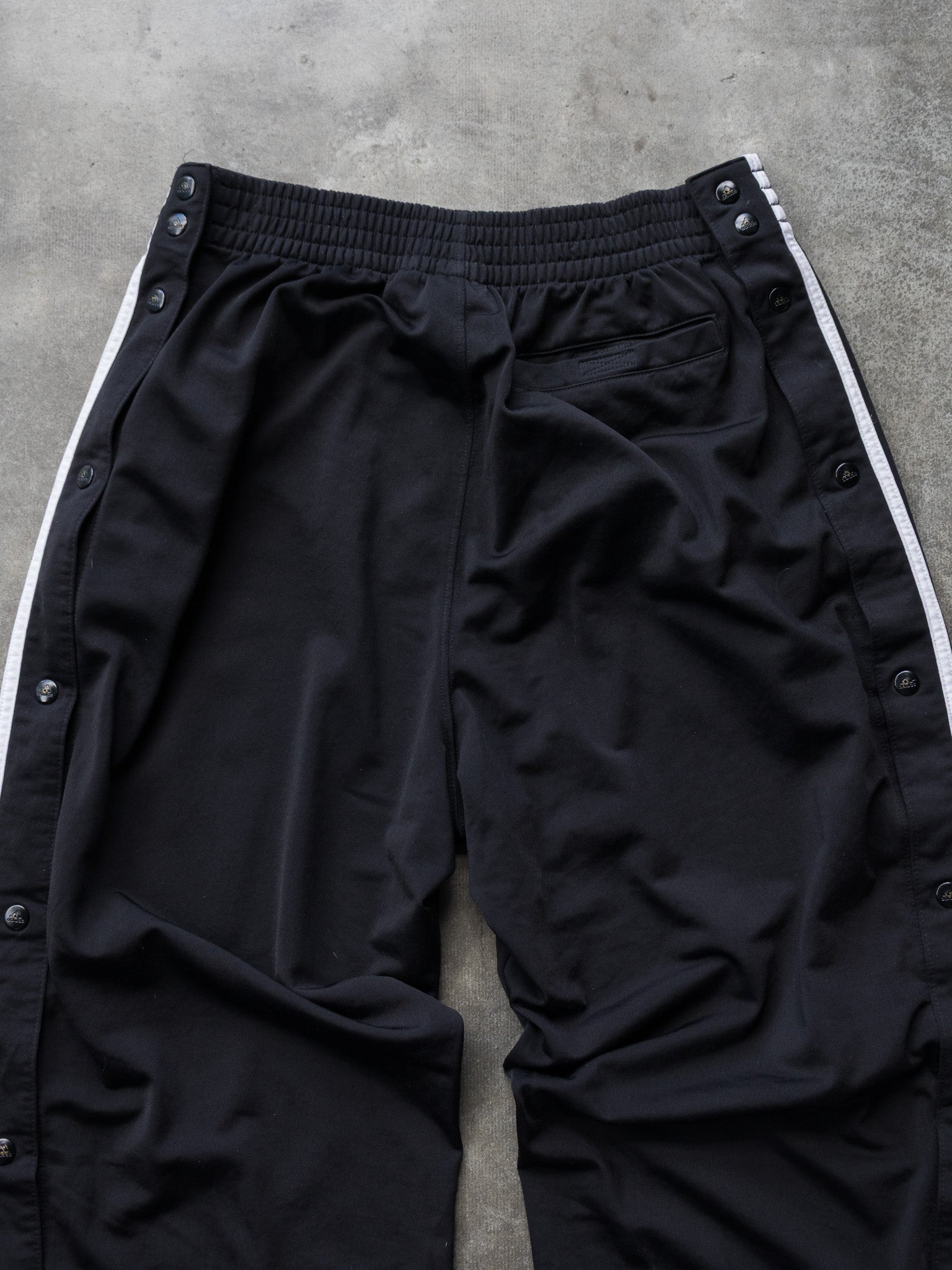 Vintage Black Adidas Tear Away Track Pants (M)
