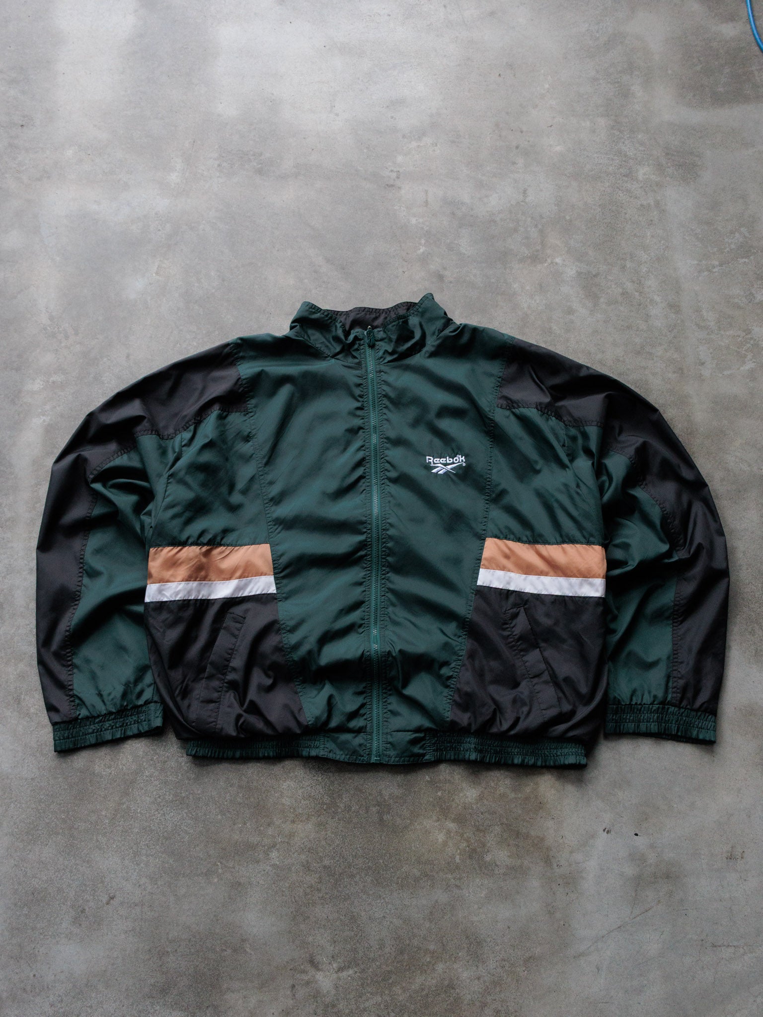 Vintage 90s Green Reebok Colourblock Jacket (XL)
